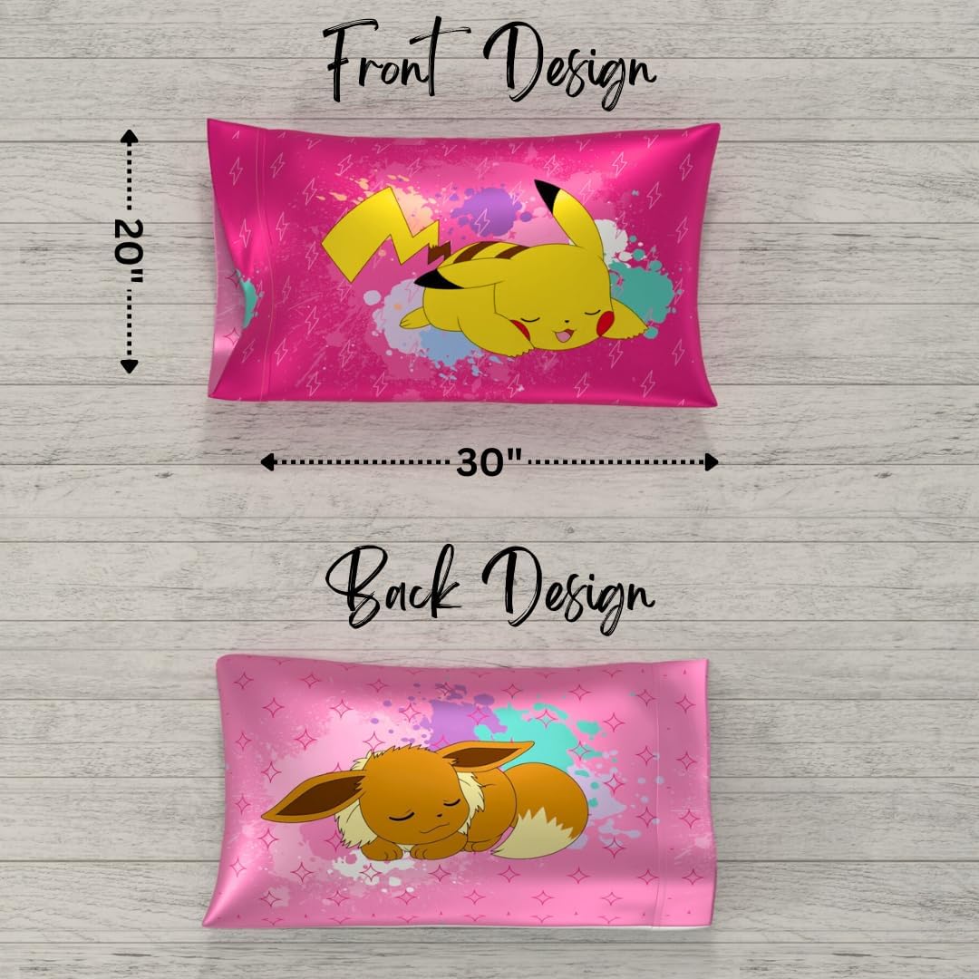 Franco Pokemon Girl Satin Pillowcase 20x30 Standard Reversible