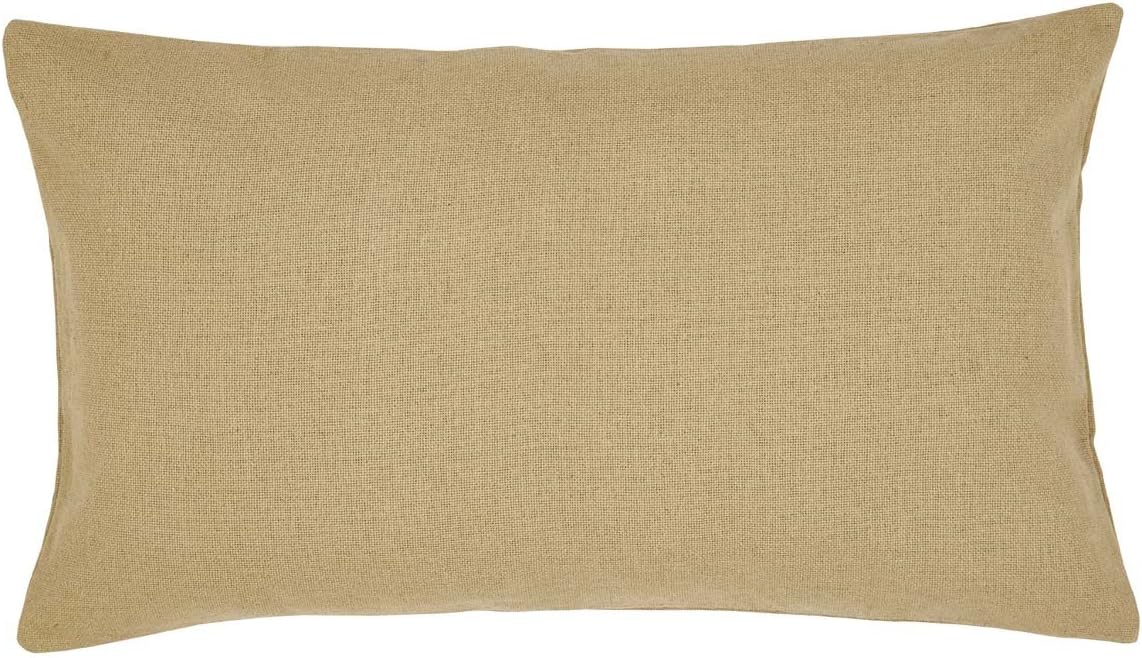 VHC Brands Burlap King Sham 21x37 Tan 1