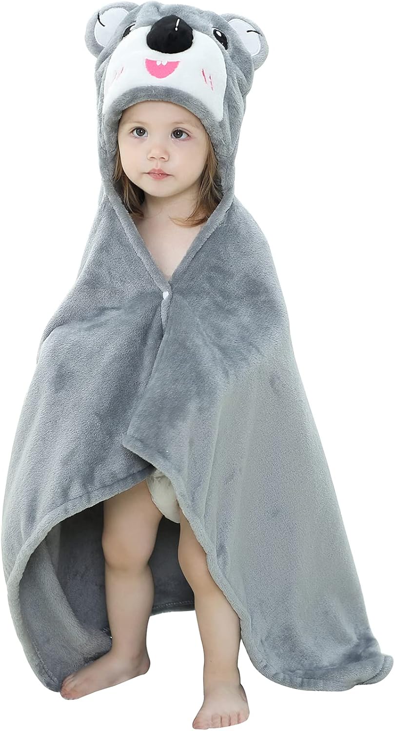 Arkwida Baby Bath Towel with Hood Flannel Blanket