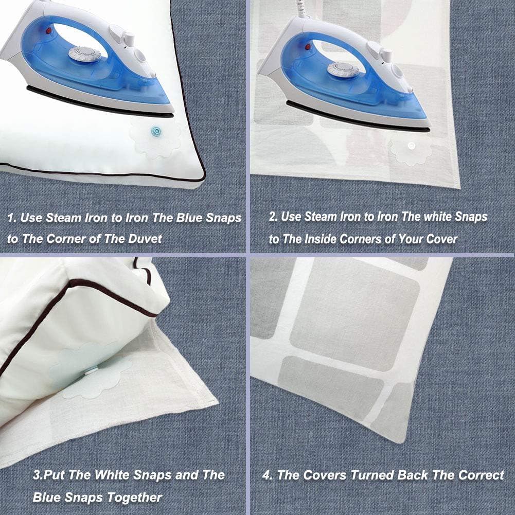 HX AURIZE 16 Pcs Duvet Snaps for Comforter 1