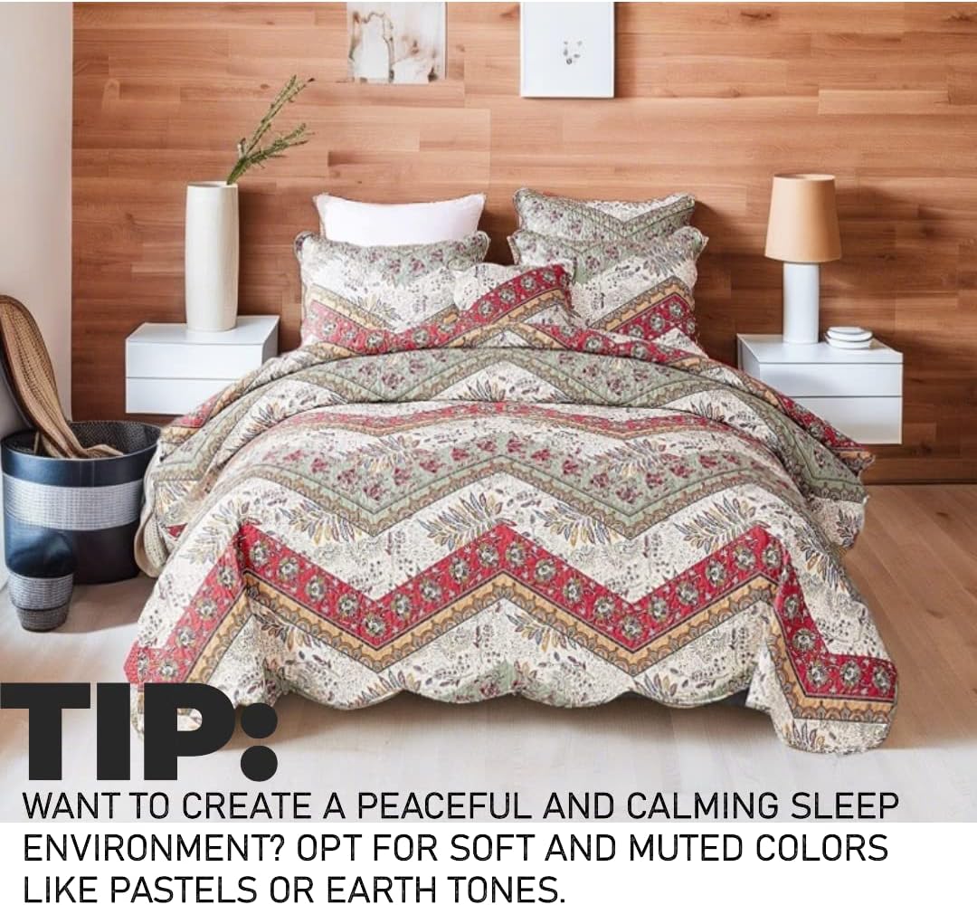DaDa Bedding Bohemian Floral Bedspread Set - Cal King