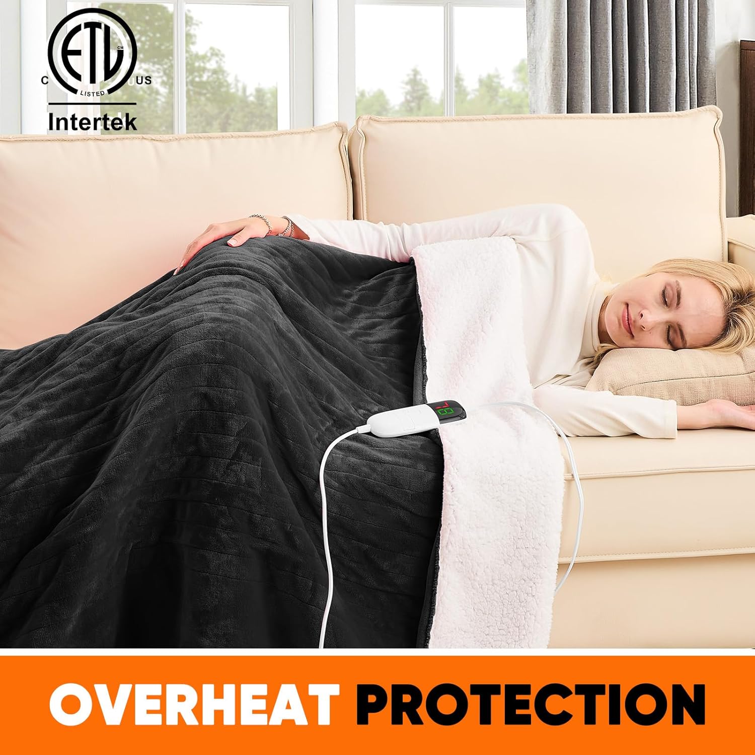 Greenoak Heated Blanket - 50X60 10 Heat Levels 500W ETL Certified