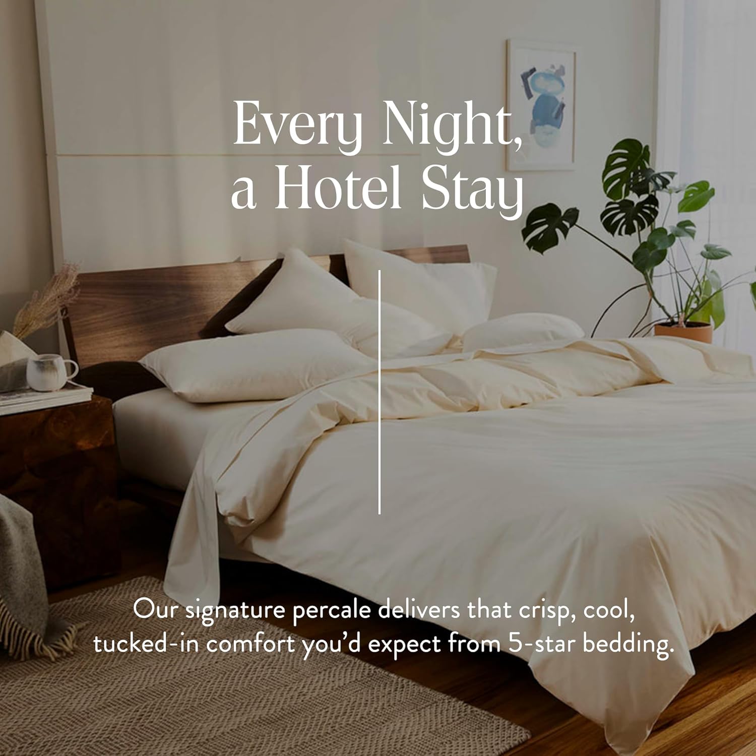 Brooklinen Luxury Percale Duvet Cover - Cream