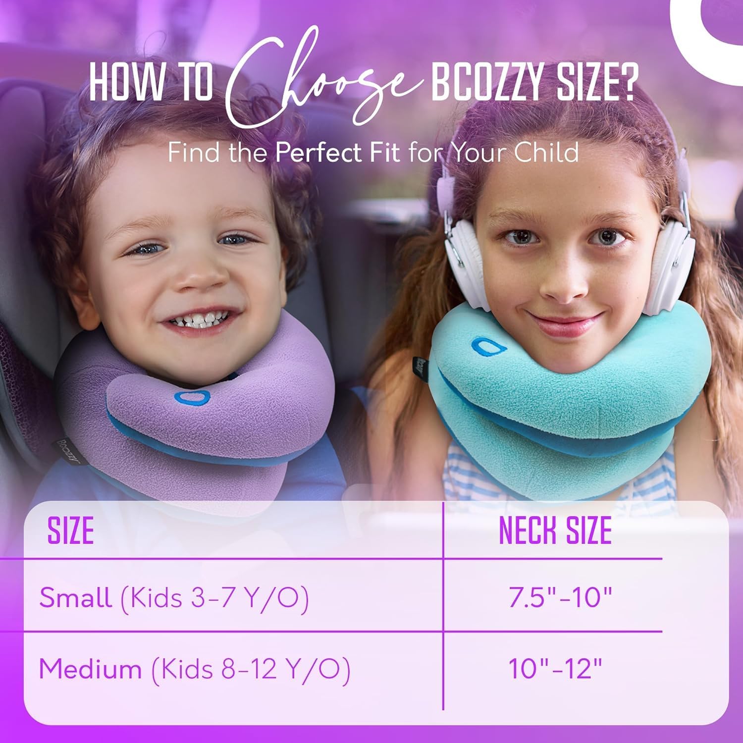 BCOZZY Kids Travel Neck Pillow - 3-7 YO