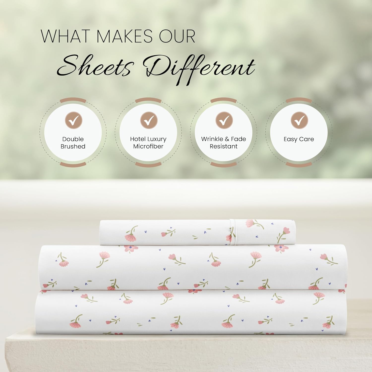 Linen Market Soft Floral Pink Twin Sheet Set 3 Piece
