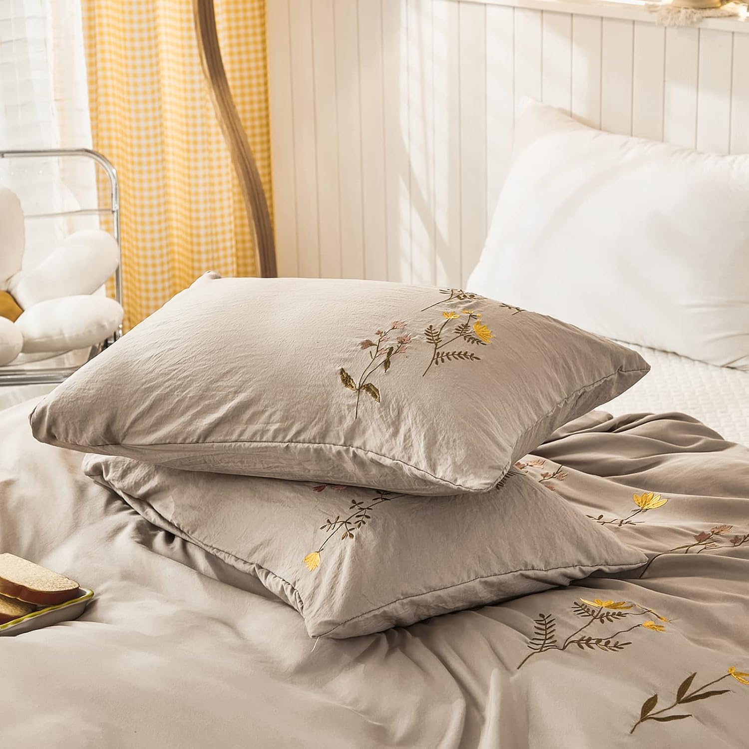 Taupe Body Pillow Cover - 20x54 Queen Size