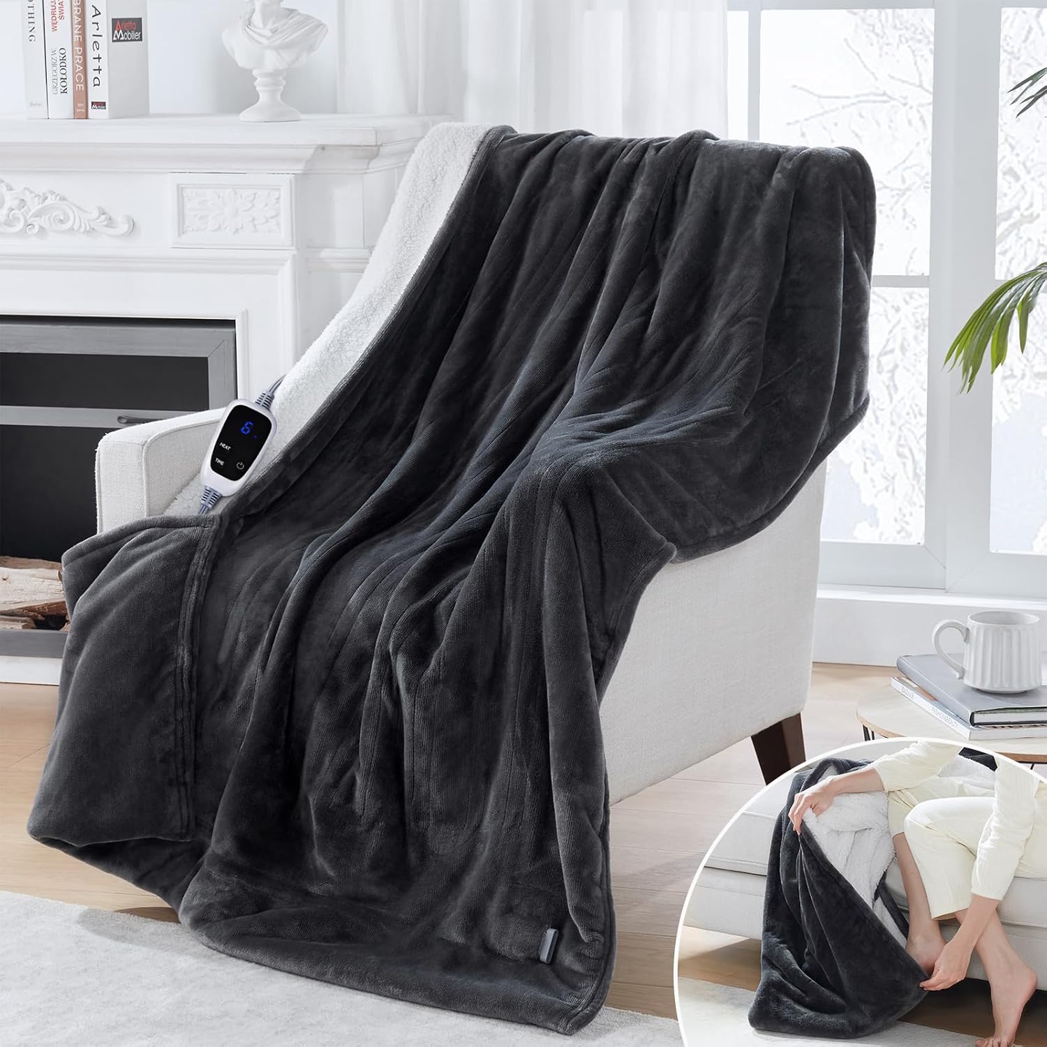 Sealy Electric Blanket with Foot Pocket for Adults