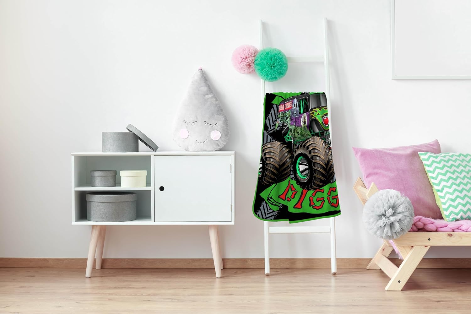 Sunny Side Up Monster Jam Throw Blanket - 46x60 Inches Fleece