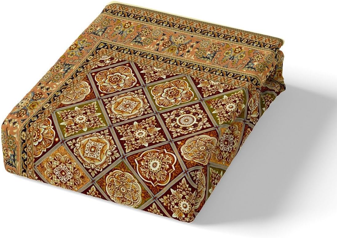 Feelyou Boho Paisley Fitted Sheet Twin Size Kids Bedding Set