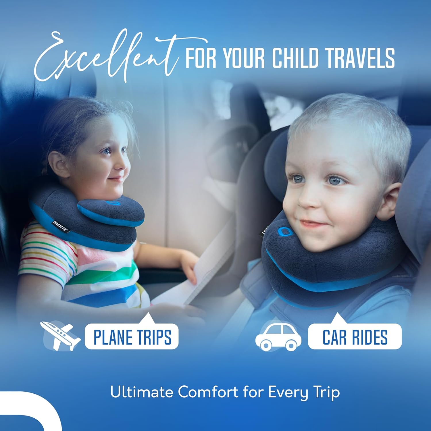 BCOZZY Kids Travel Neck Pillow - 3-7 YO