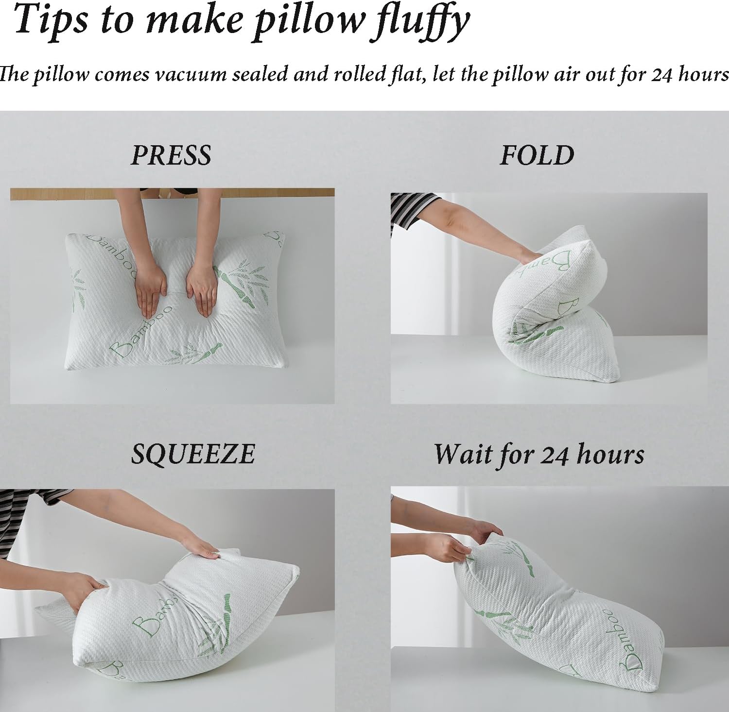 HOXXME Cooling Shredded Memory Foam Pillow Set of 2