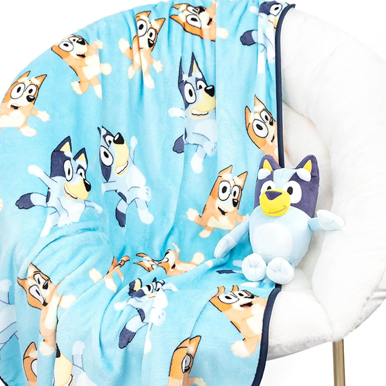Jay Franco Bluey Plush Pillow Throw Blanket Set