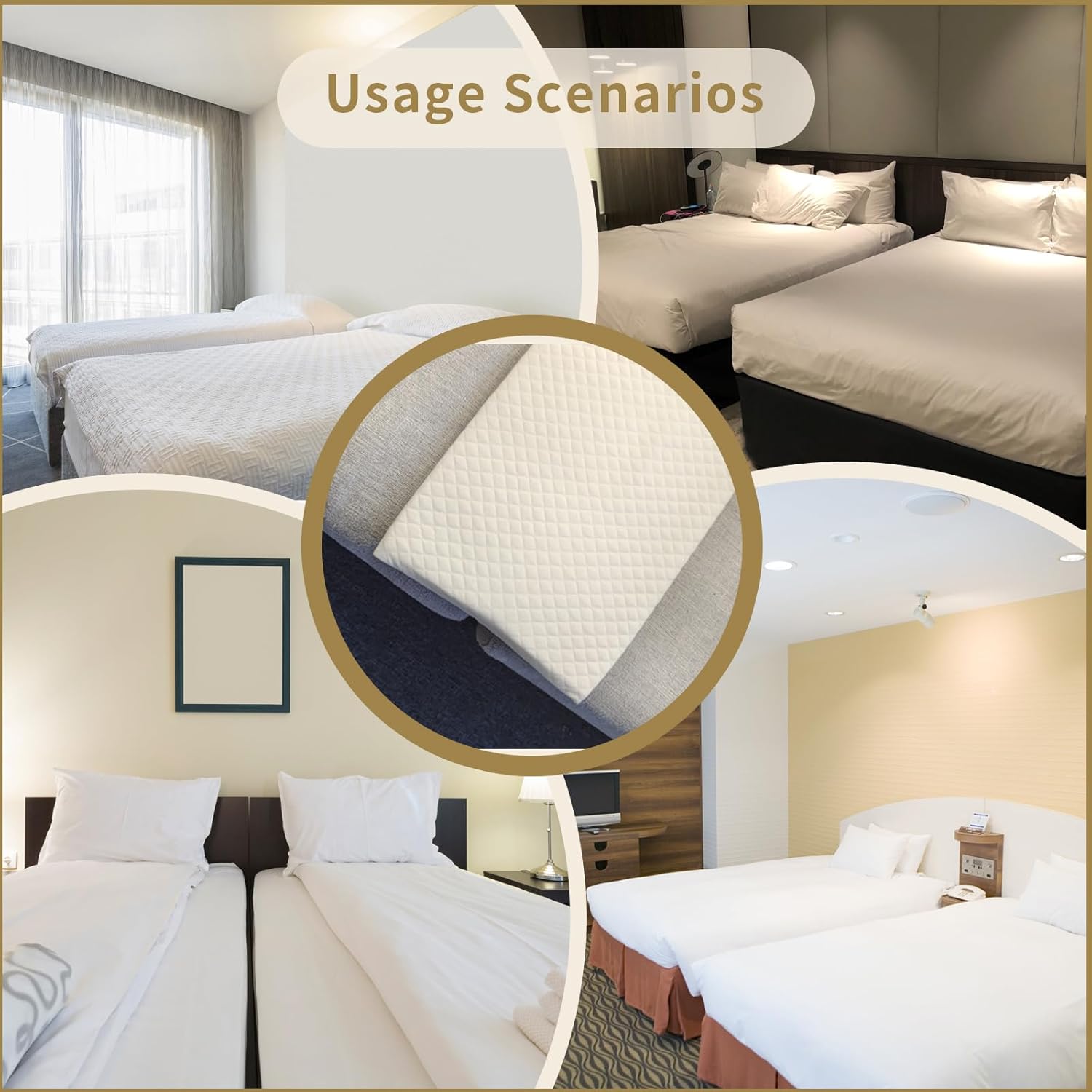 12 X 76 Twin to King Bed Converter Kit with Washable Cover White