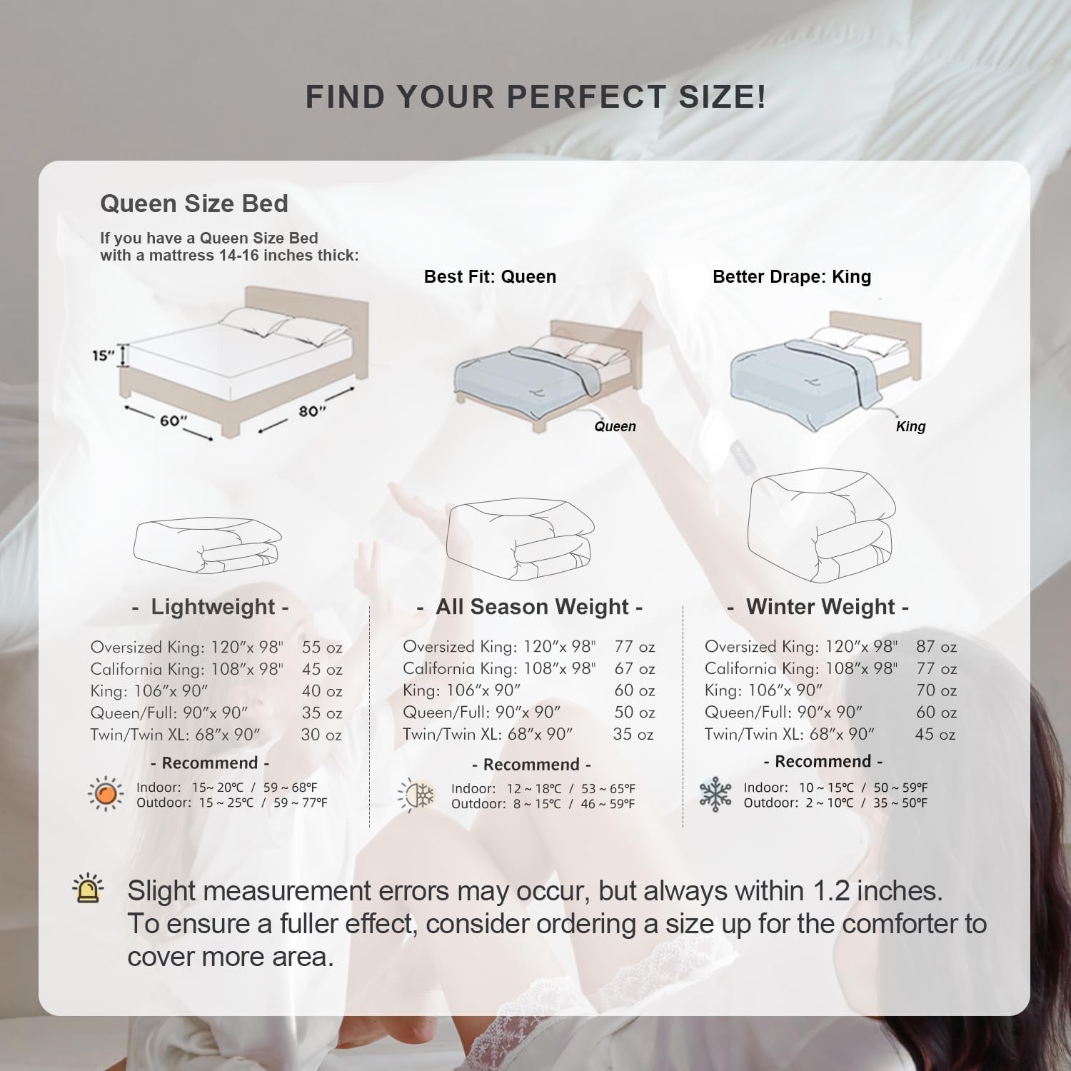 Royoliving Premium Lightweight Cooling Duvet Insert Queen Size 90x90 35 oz