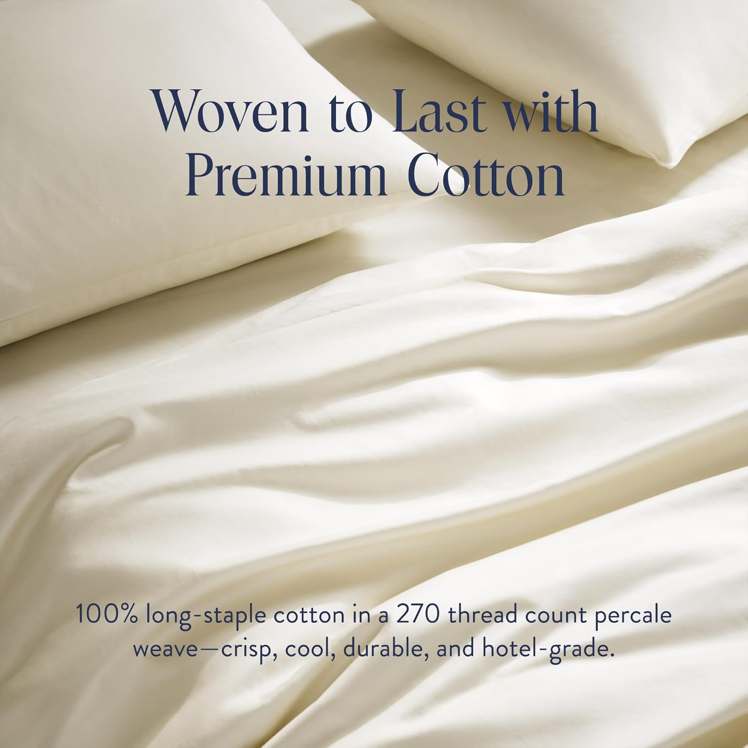 Brooklinen Luxury Percale Duvet Cover - Cream
