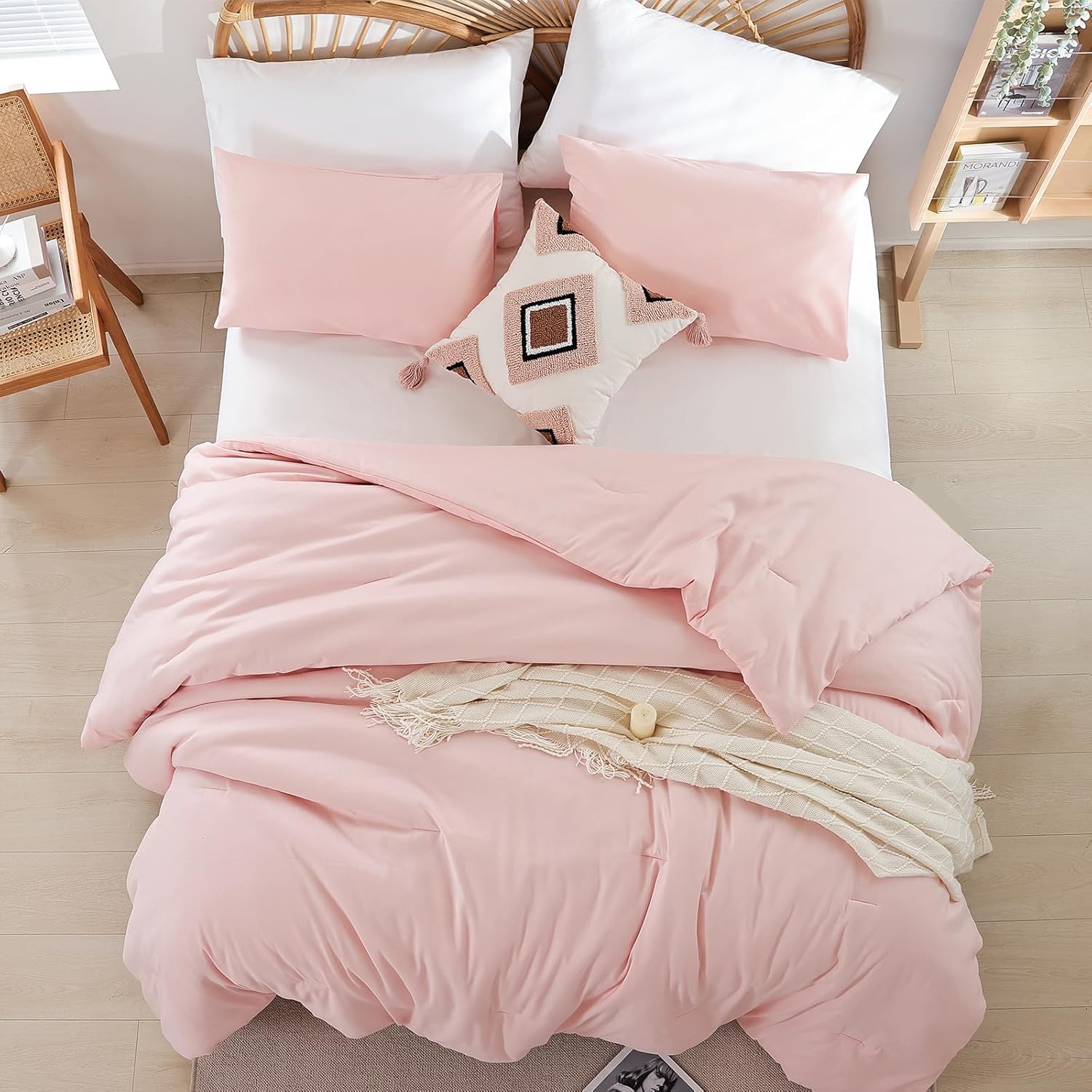 Weigelia Pink Comforter Set 300GSM Fluffy Microfiber
