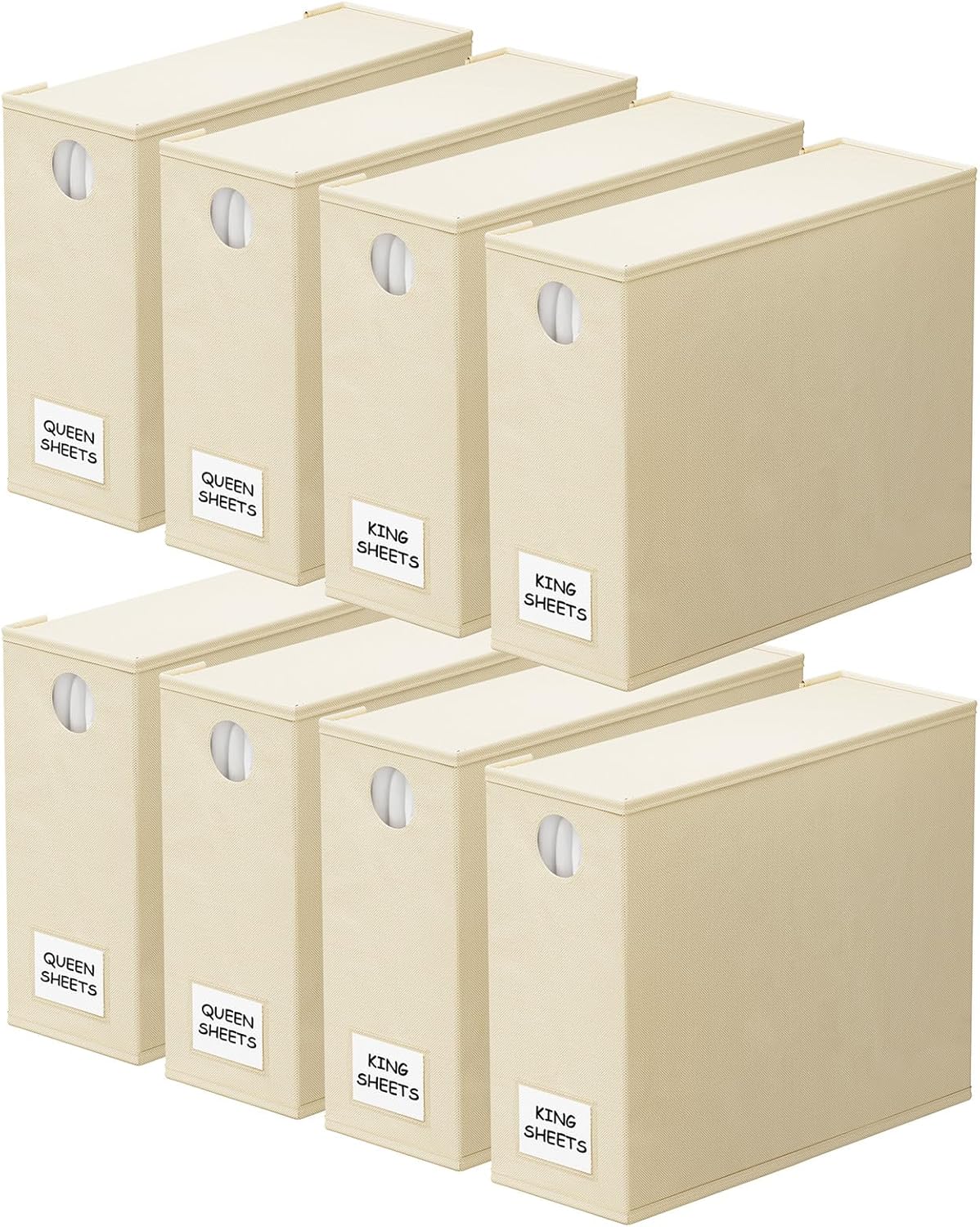 SpaceAid 8 Pack Bed Sheet Organizers for Linen Closet