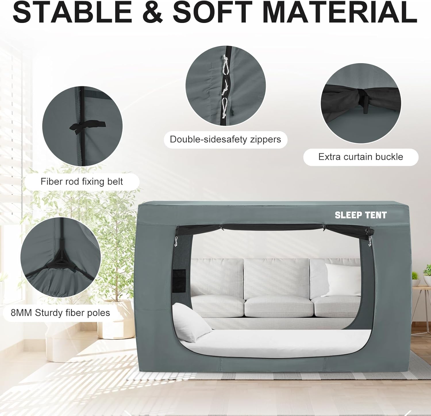 YAVIL Bed Tent for Kids and Adults Blackout Privacy Space