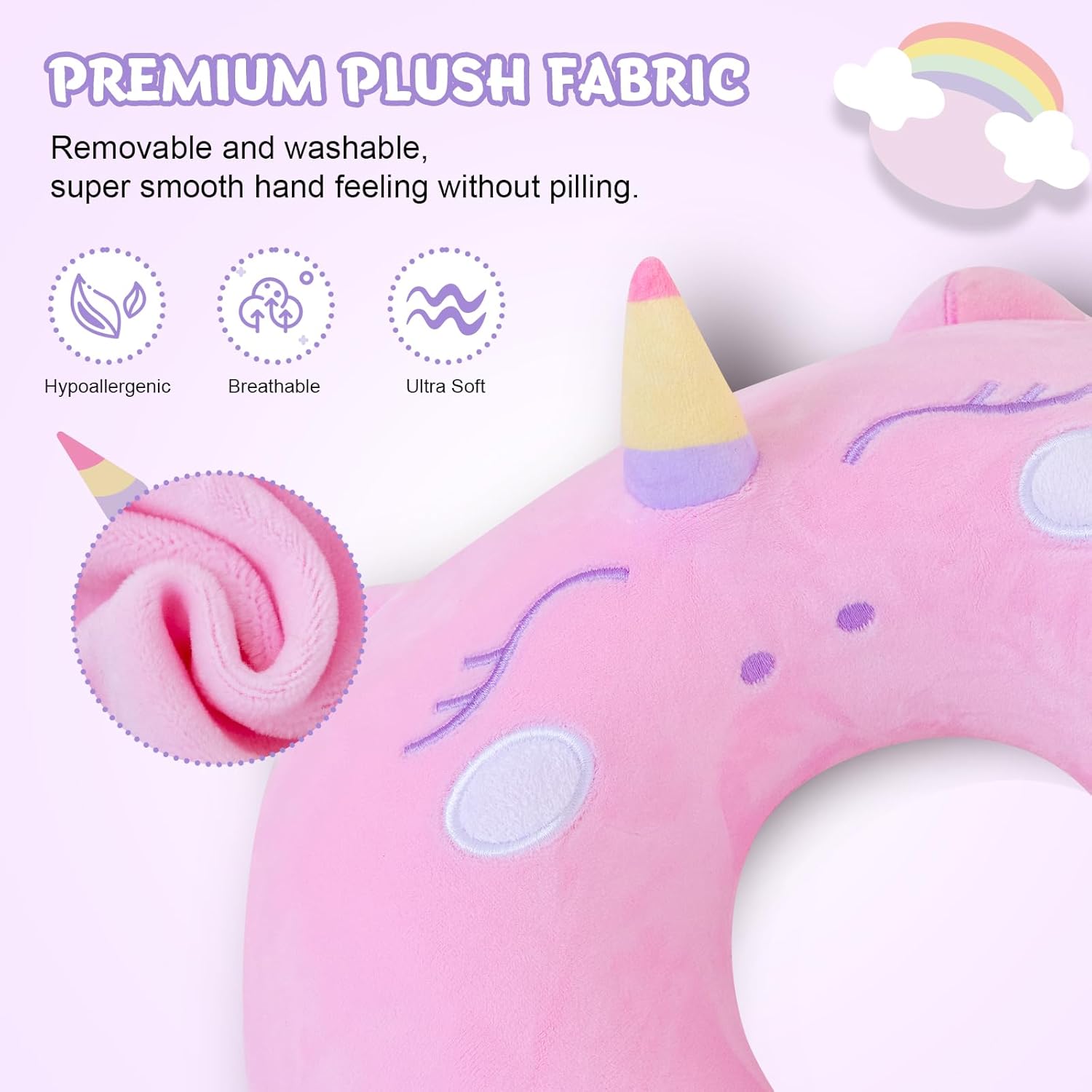Cirorld Travel Pillow for Kids with Sleep Mask