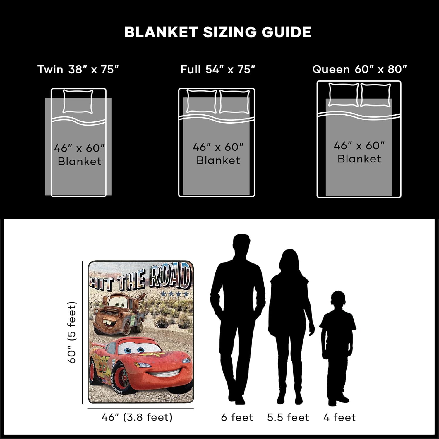 Northwest Cars Micro Raschel Throw Blanket 46 x 60