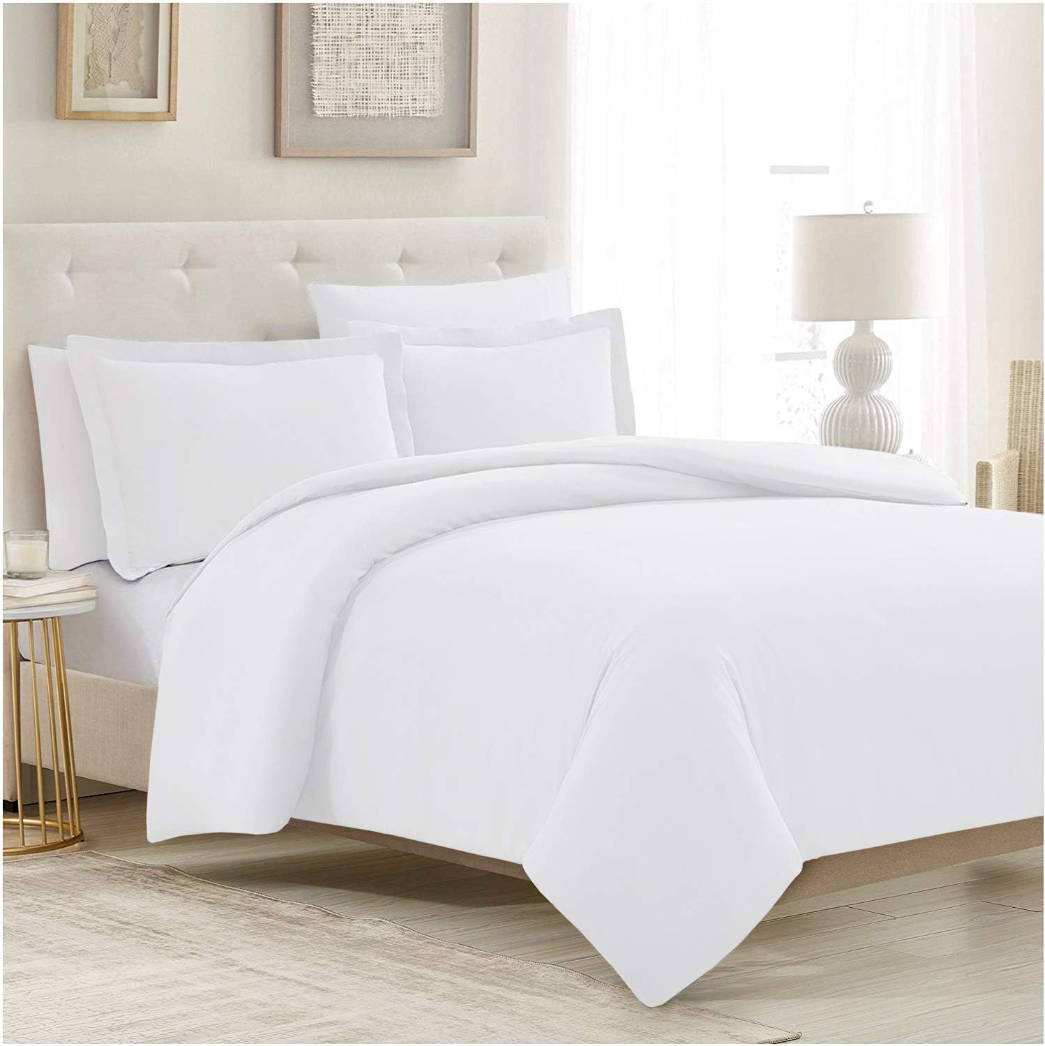 Mellanni Duvet Cover Set - King White