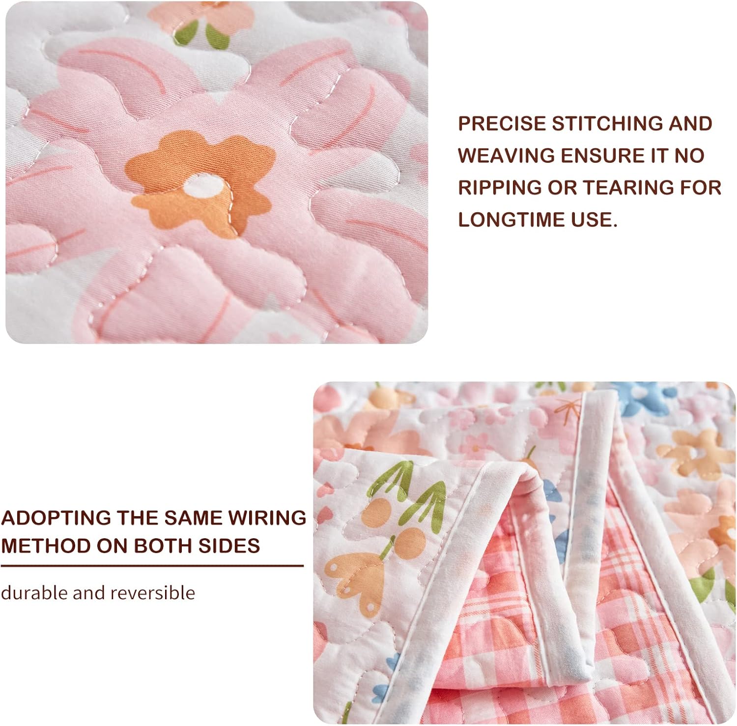 Joyreap 2 Piece Cotton Quilt Set for Girls