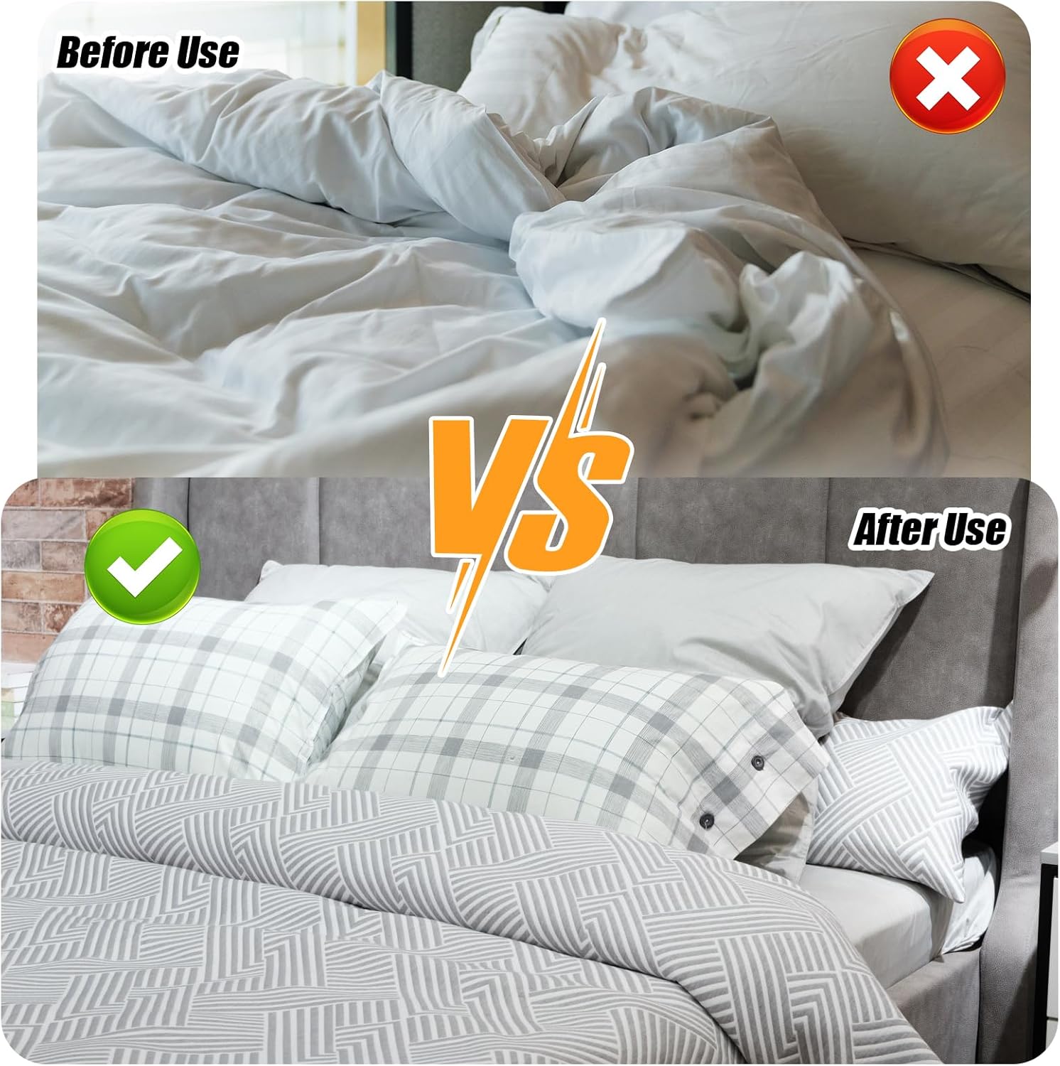 16pcs Duvet Snaps with 20 Acrylic Stickers for Secure Comforter Hold