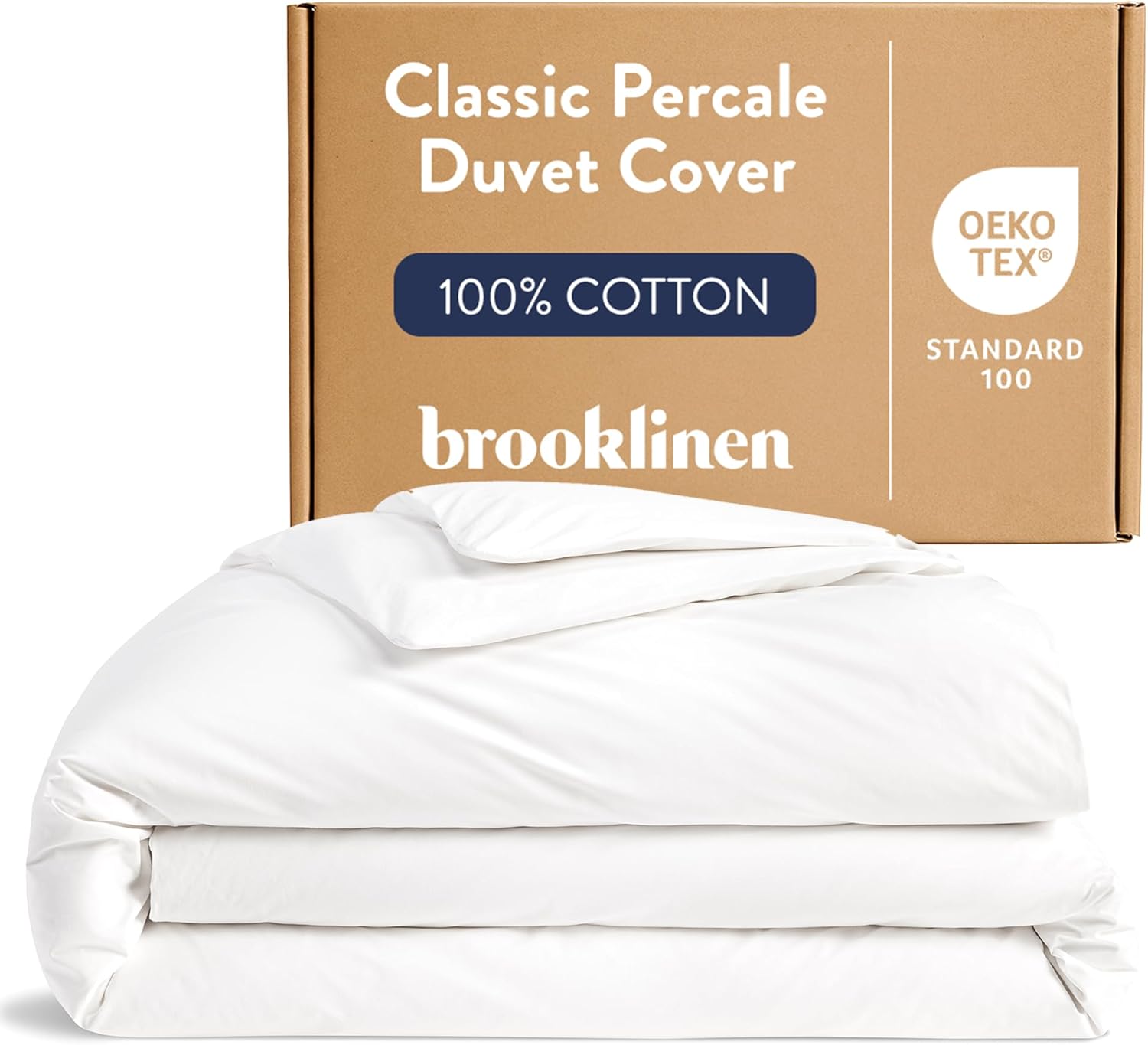 Brooklinen Luxury Percale Duvet Cover 100 Cotton White