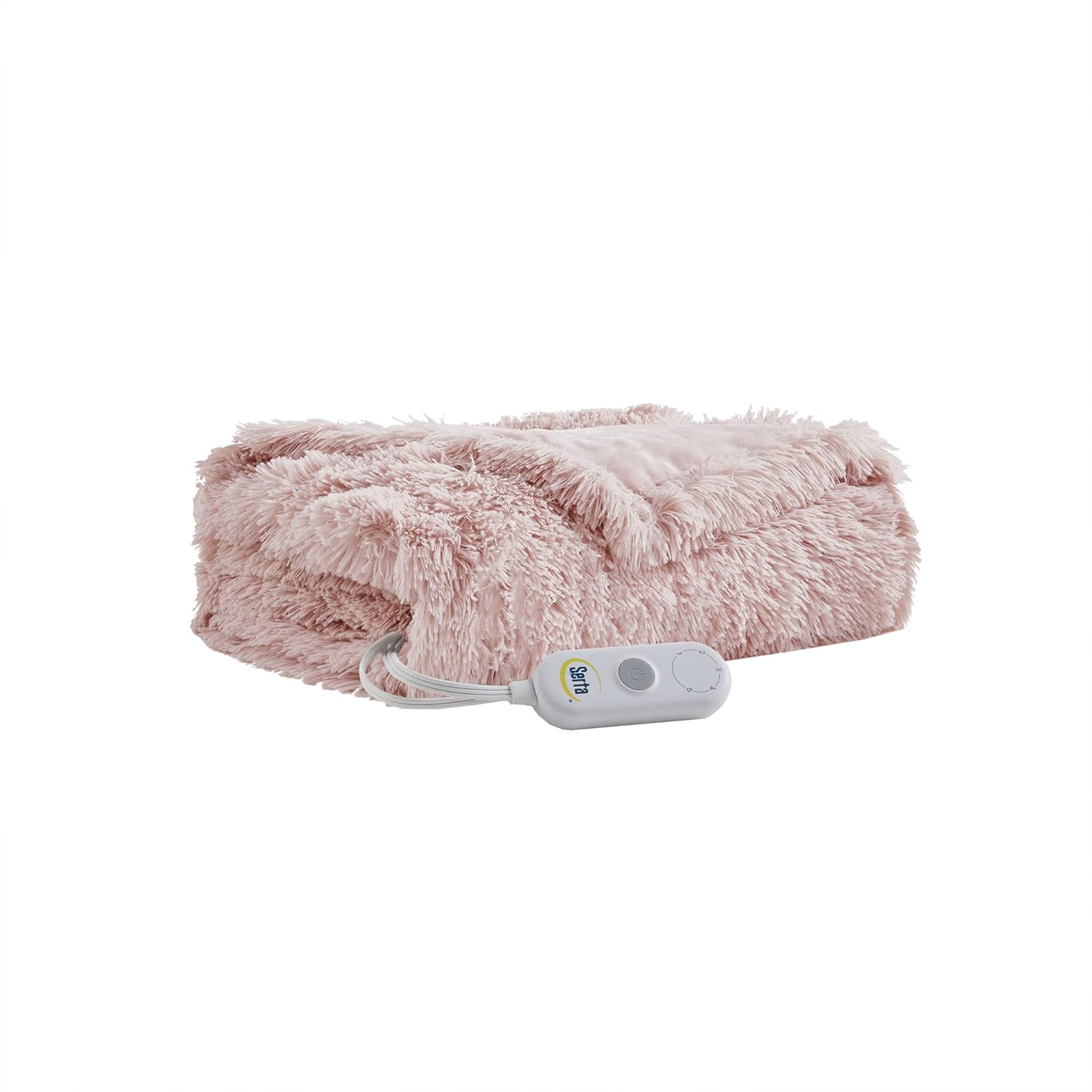 Serta Mila Heated Throw Blanket - 50x60 Inch Soft Faux Fur Electric Blanket