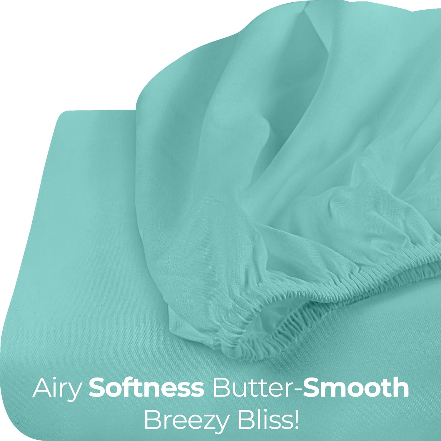 Utopia Bedding Twin Fitted Sheet - Spa Blue