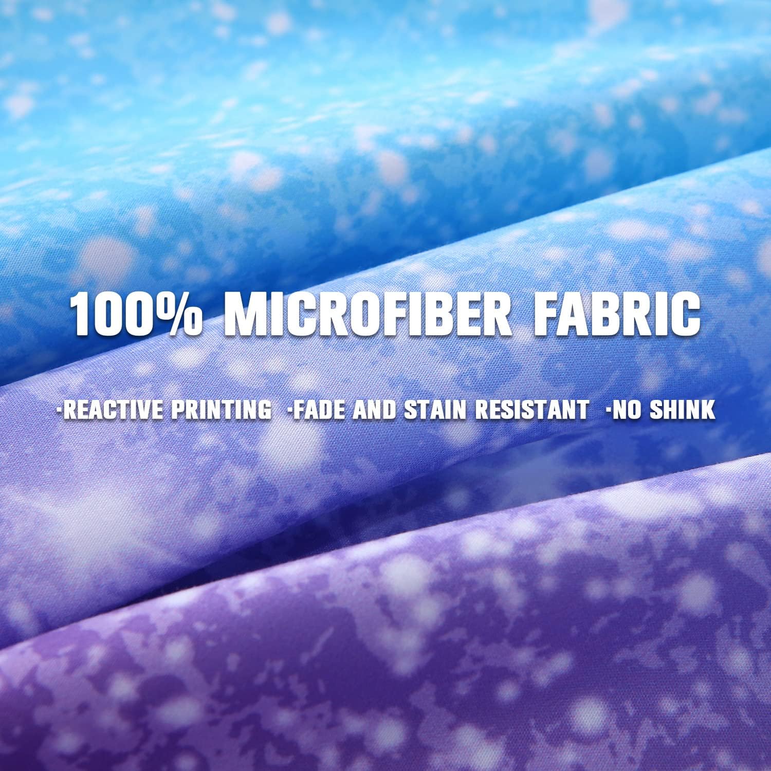 JQinHome Glitter Comforter Set Twin Size Blue Purple