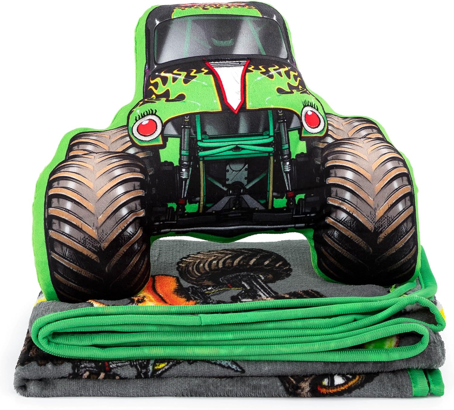 Jay Franco Monster Jam Grave Digger Throw Blanket Pillow Set