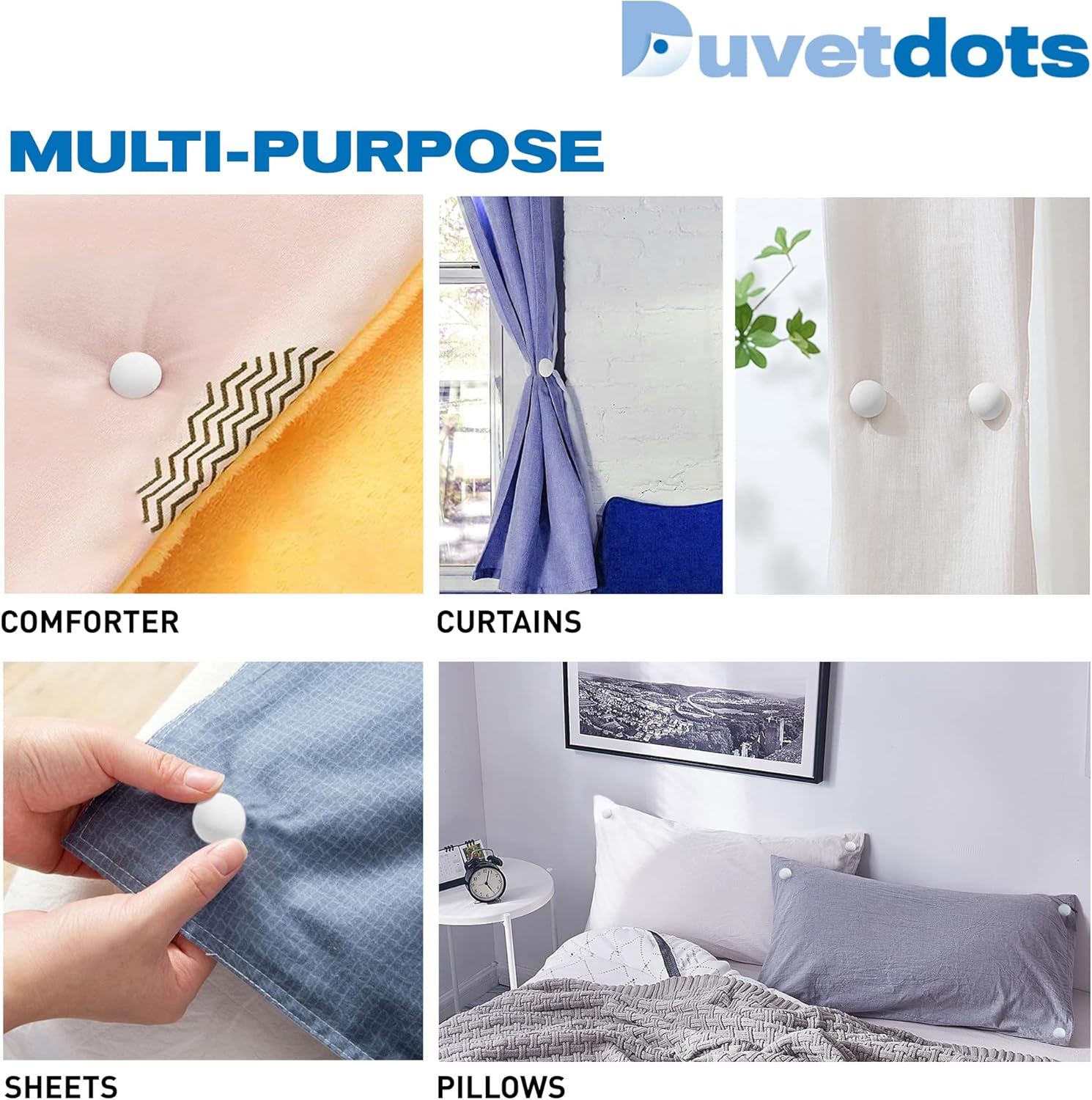 Duvet Dotz Magnetic Fasteners - Keyless 1 Set for 1 Bed