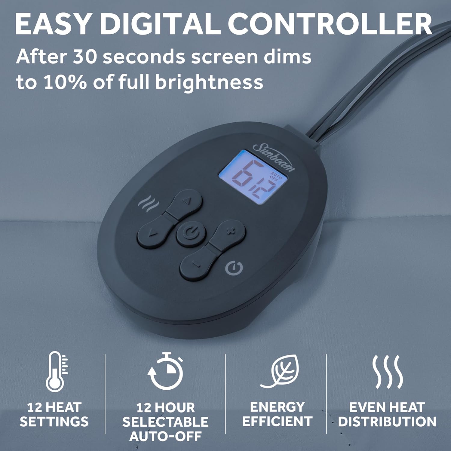 Sunbeam Heated Mattress Pad with 12 Heat Settings 1