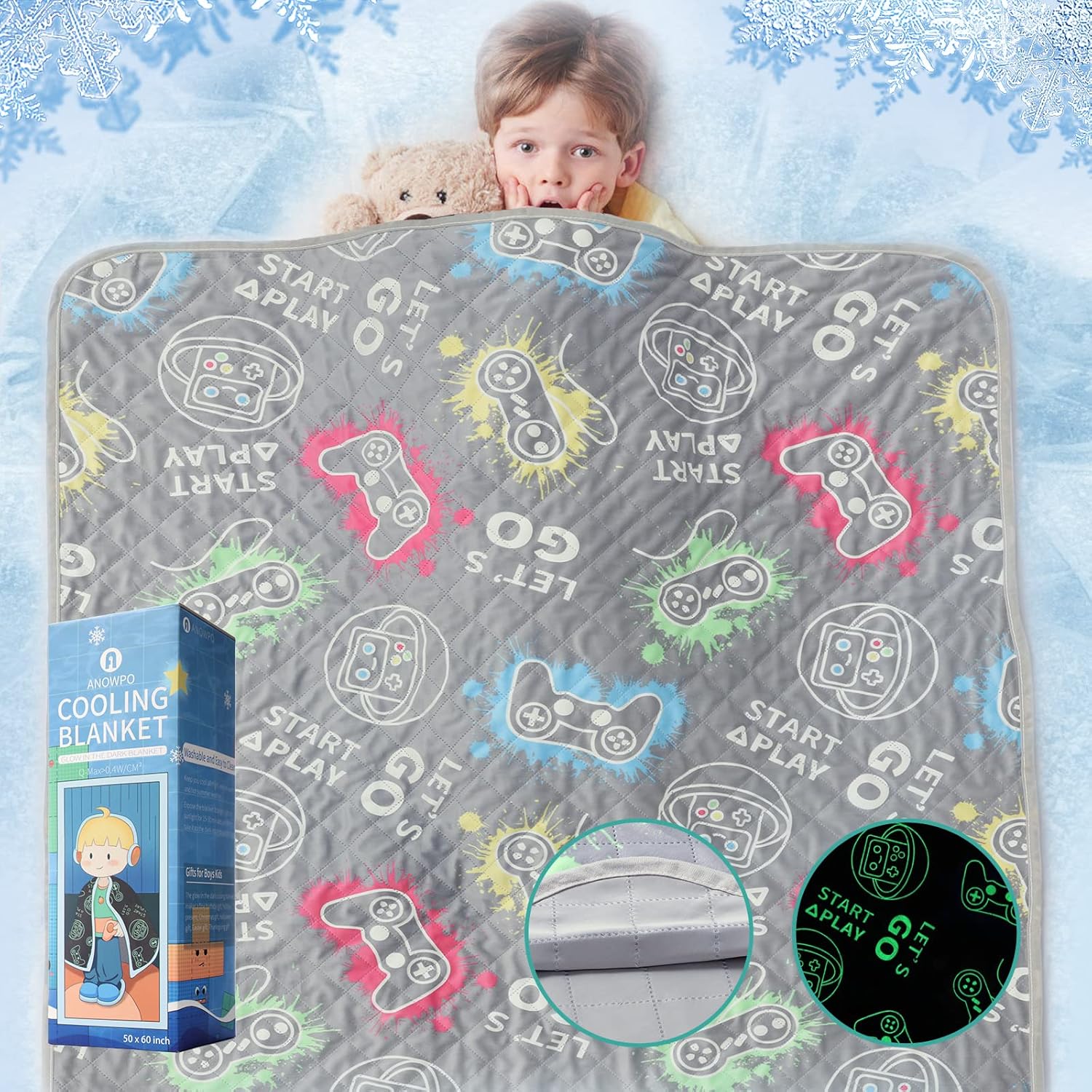 Glow in The Dark Cooling Blanket for Boys
