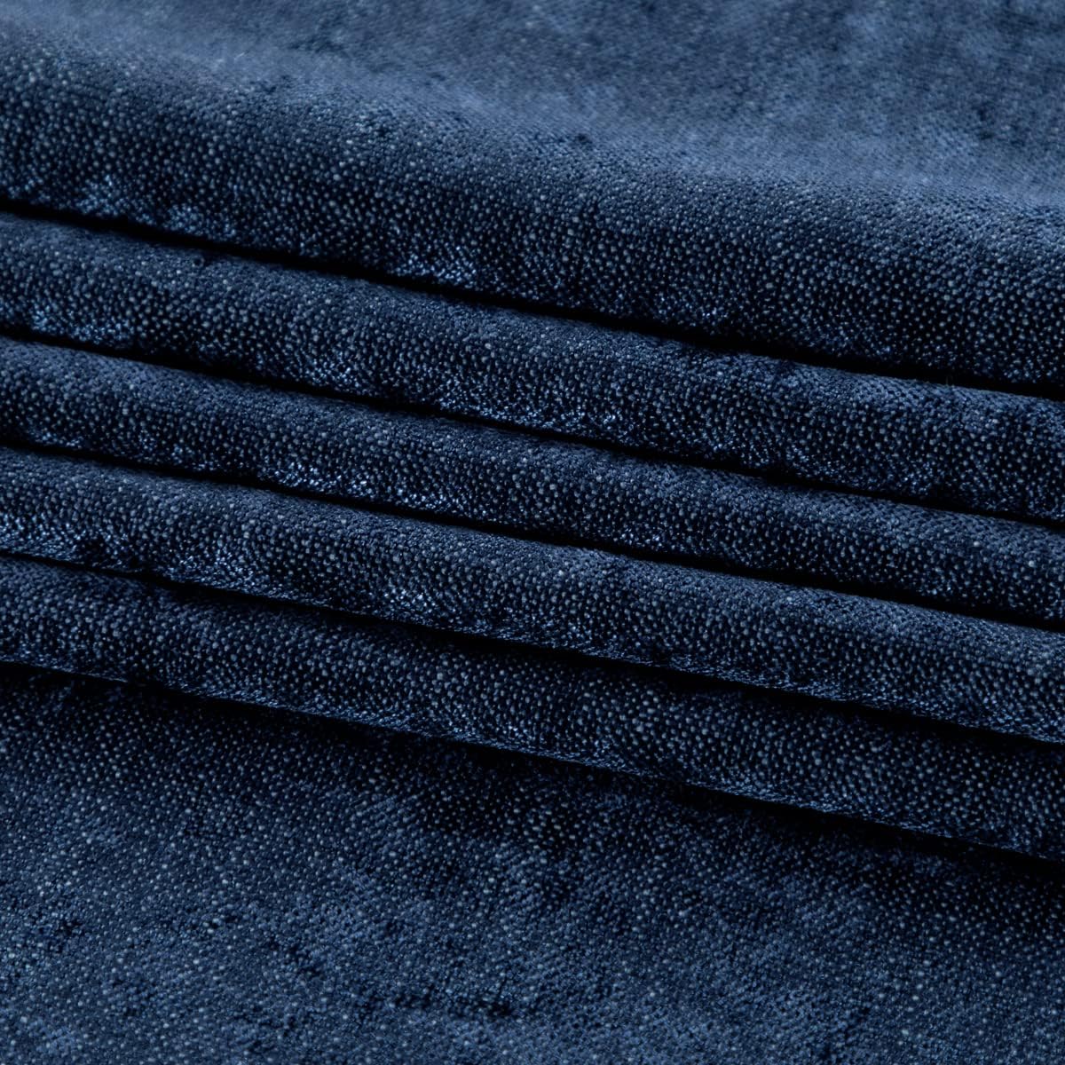 AMBERIS Dark Blue Chenille Bed Runner