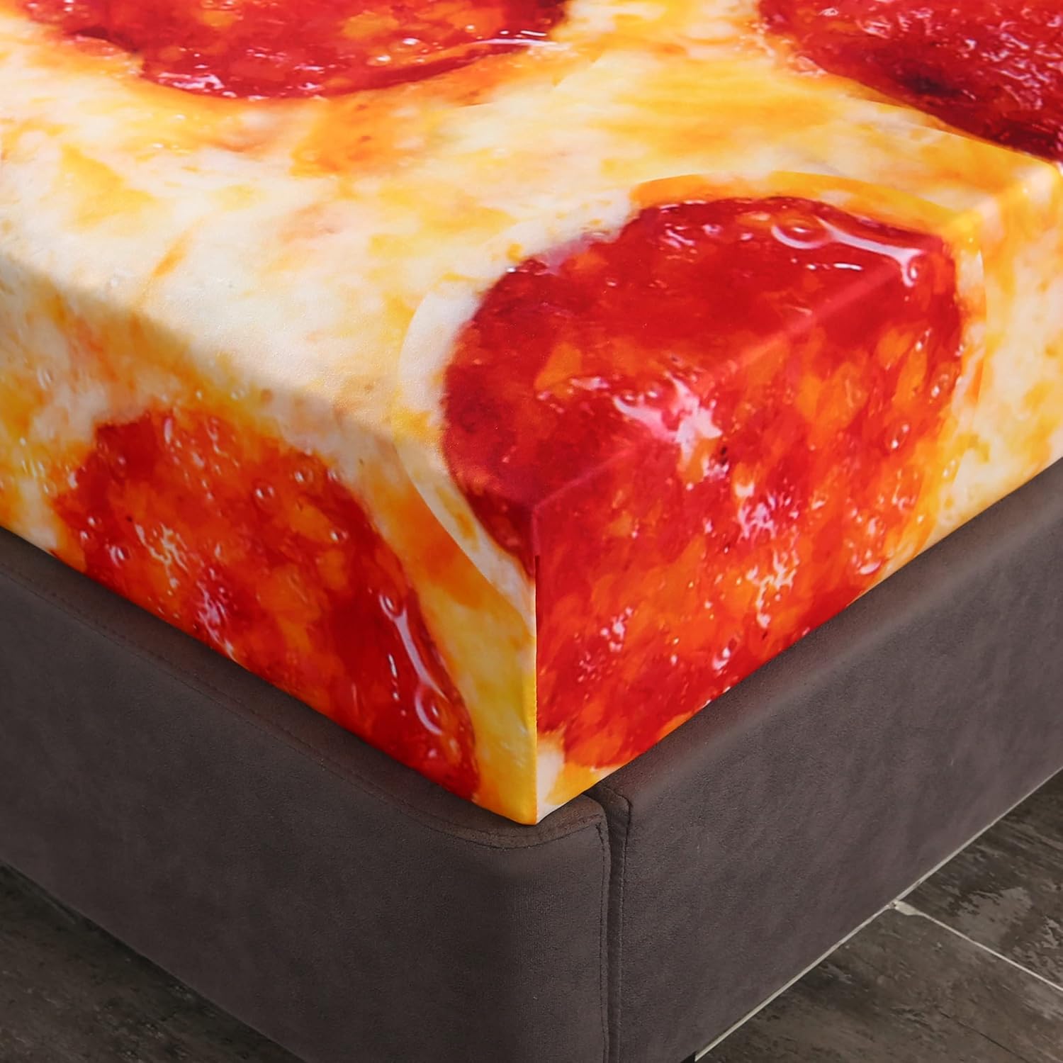 QJMiaofang Kids Funny Pizza Bed Sheet Set 3PCS Queen Size