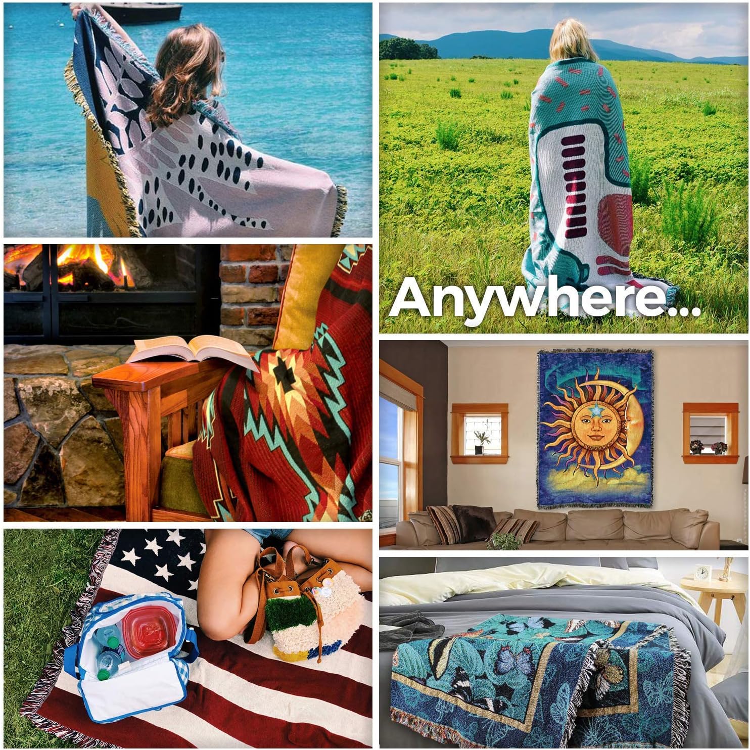 Pure Country Weavers Custom Woven Photo Throw Blanket 72x54