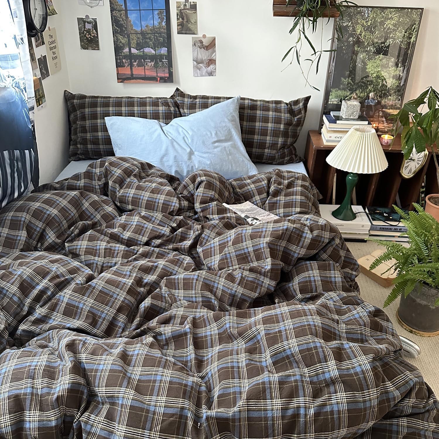 mixinni Buffalo Plaid Duvet Cover Set Twin XL 3 Piece
