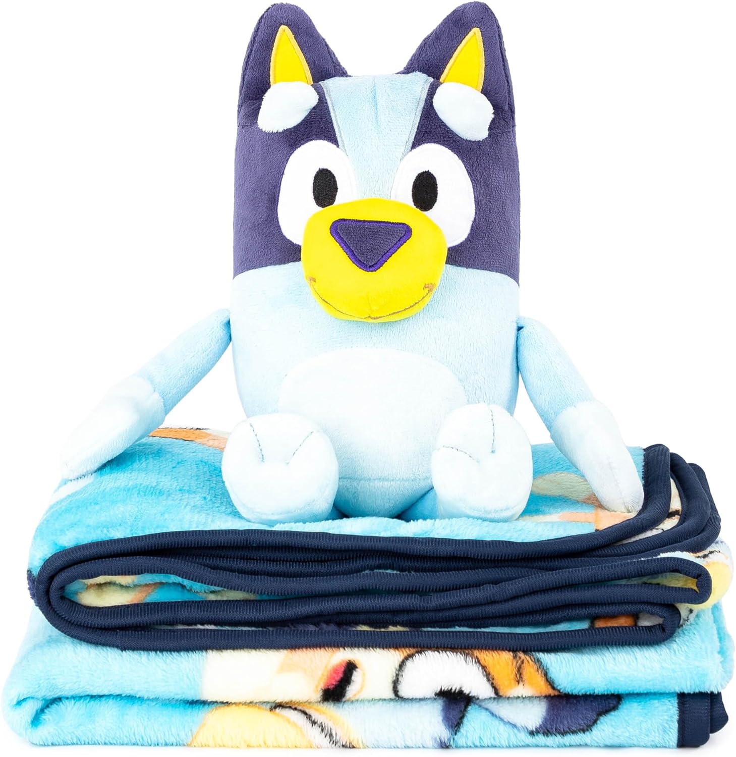 Jay Franco Bluey Plush Pillow Throw Blanket Set