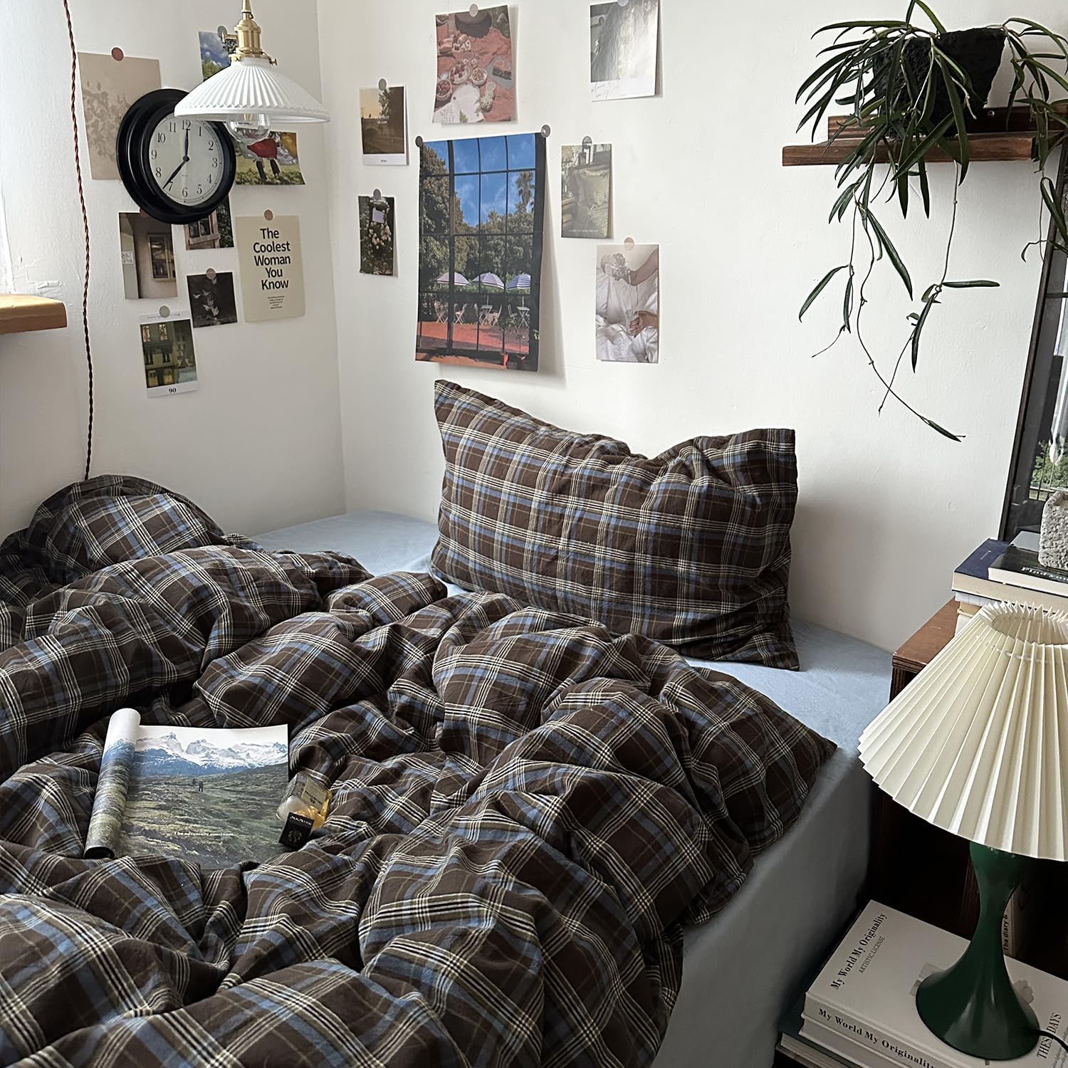 mixinni Buffalo Plaid Duvet Cover Set Twin XL 3 Piece