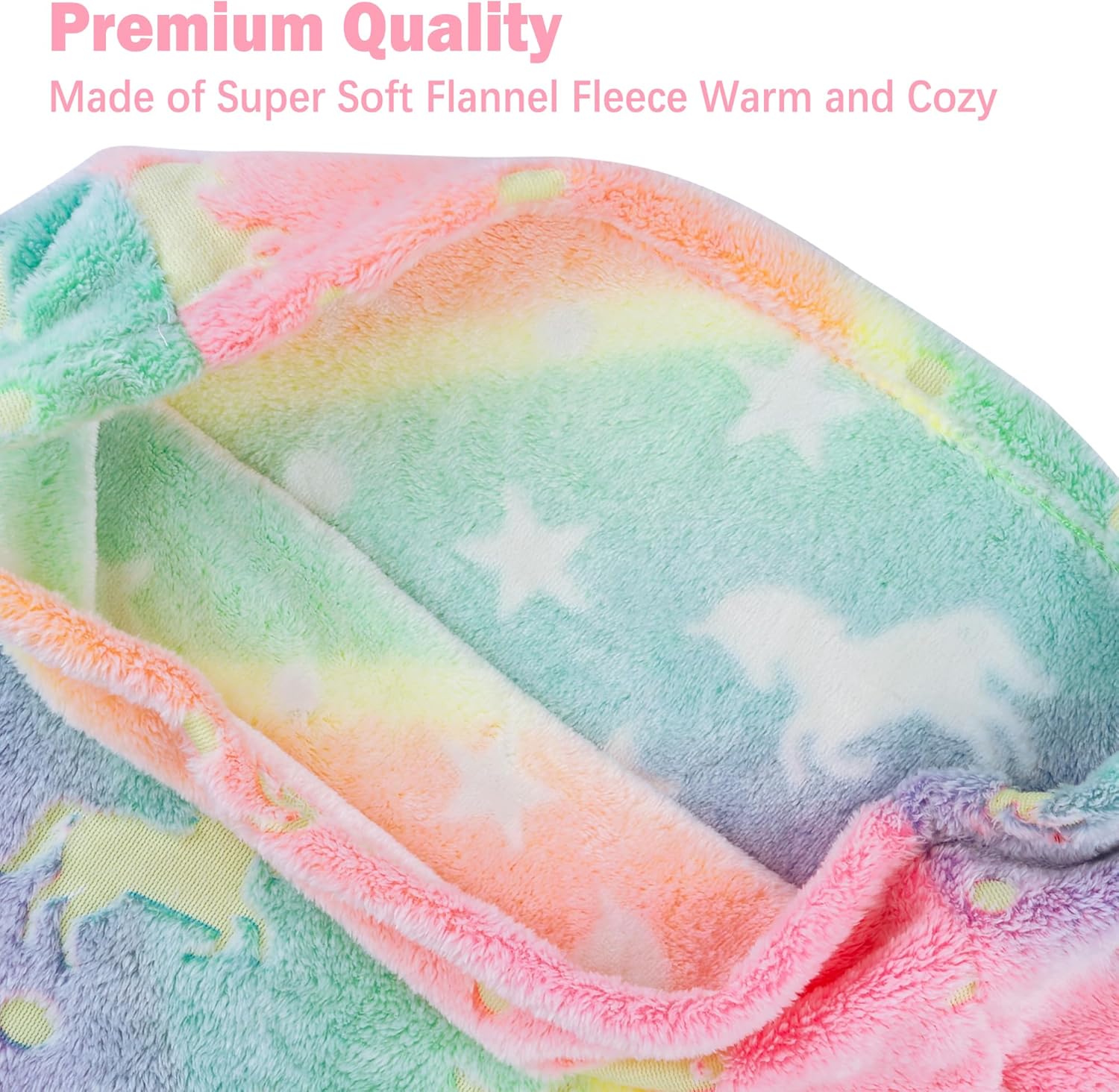 Viviland Kids Mermaid Tail Blanket - Glow in the Dark