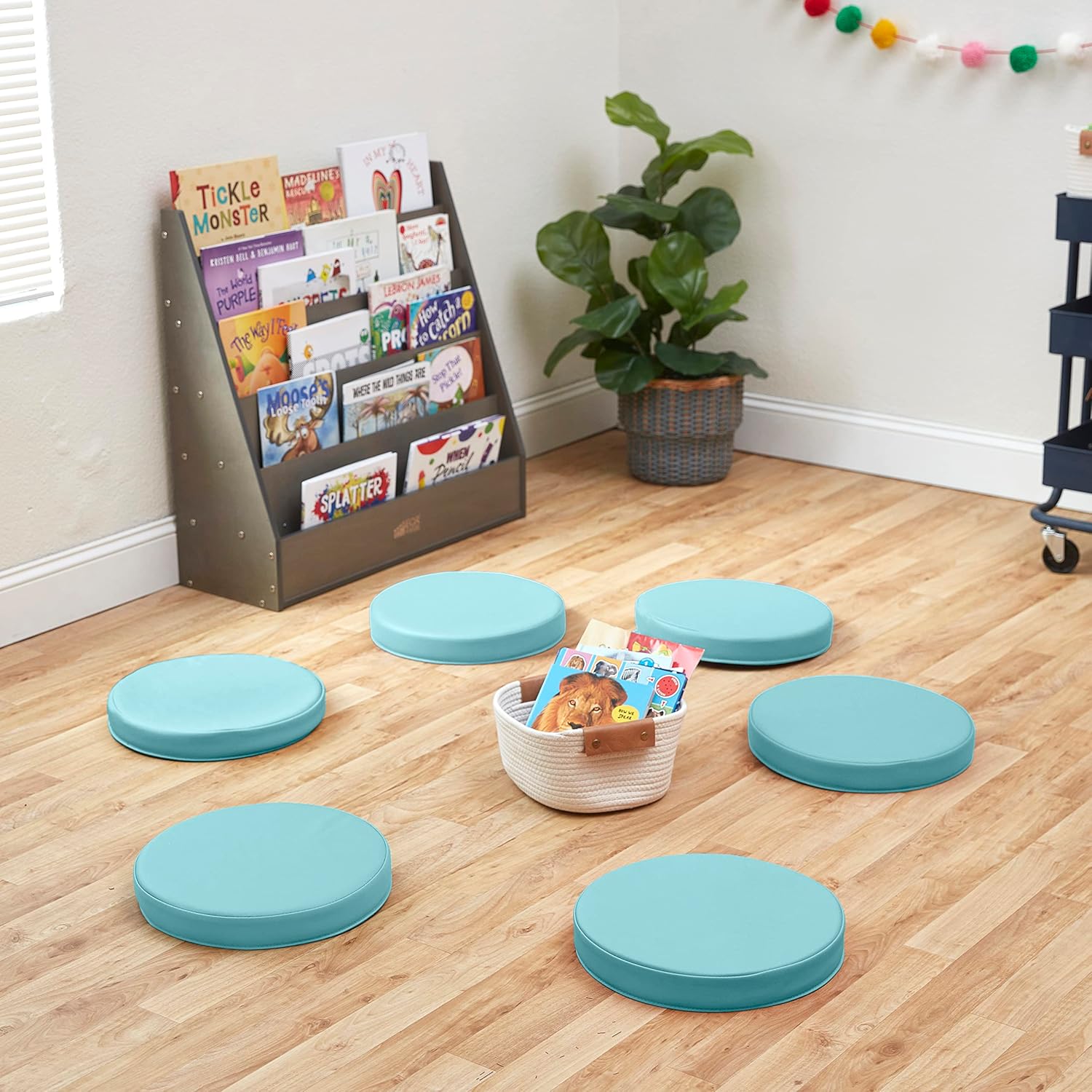 ECR4Kids Floor Cushions 6-Piece Set Soft Flexible