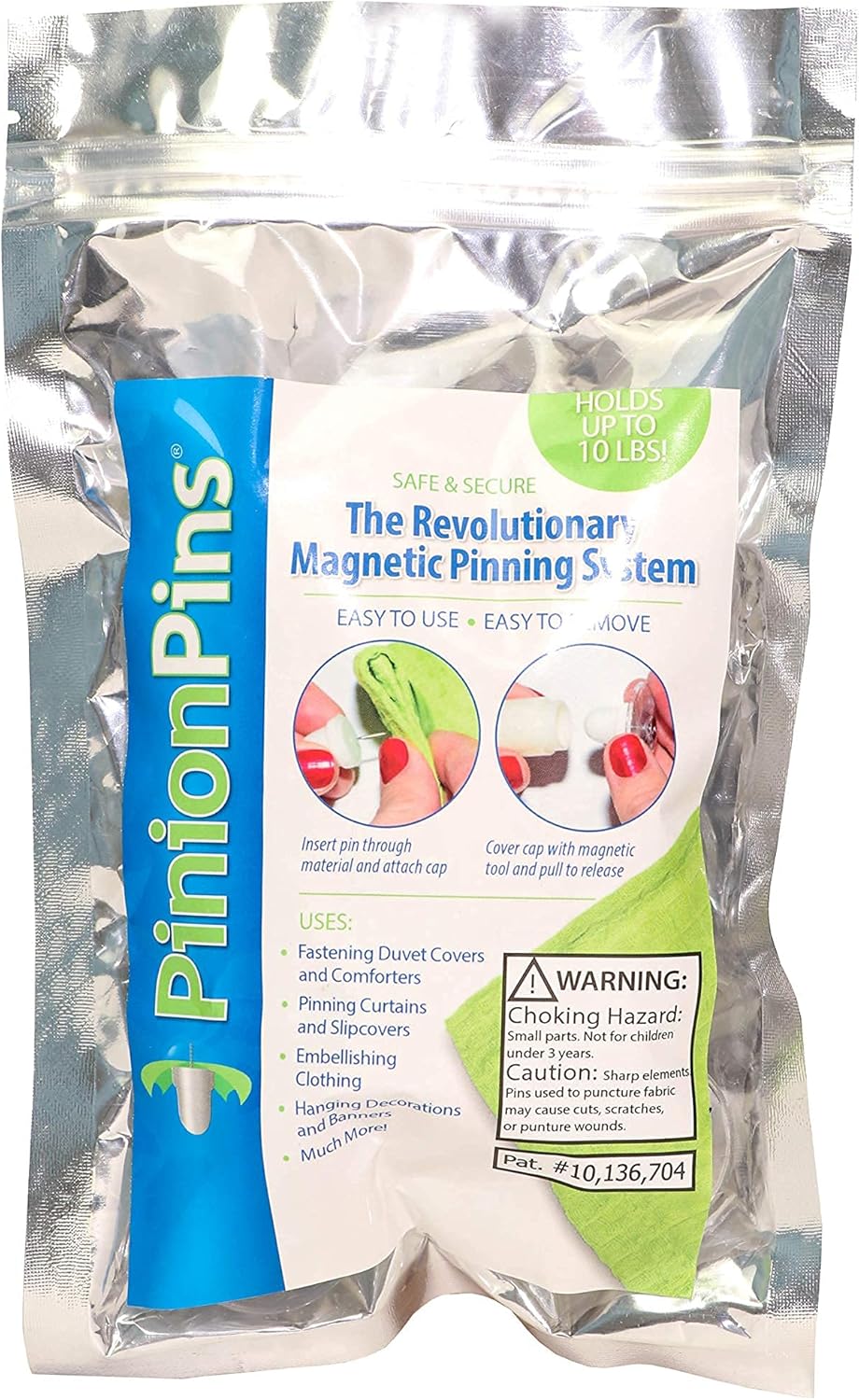 White Cloth Magnetic Duvet Clips with Key 16-Pack