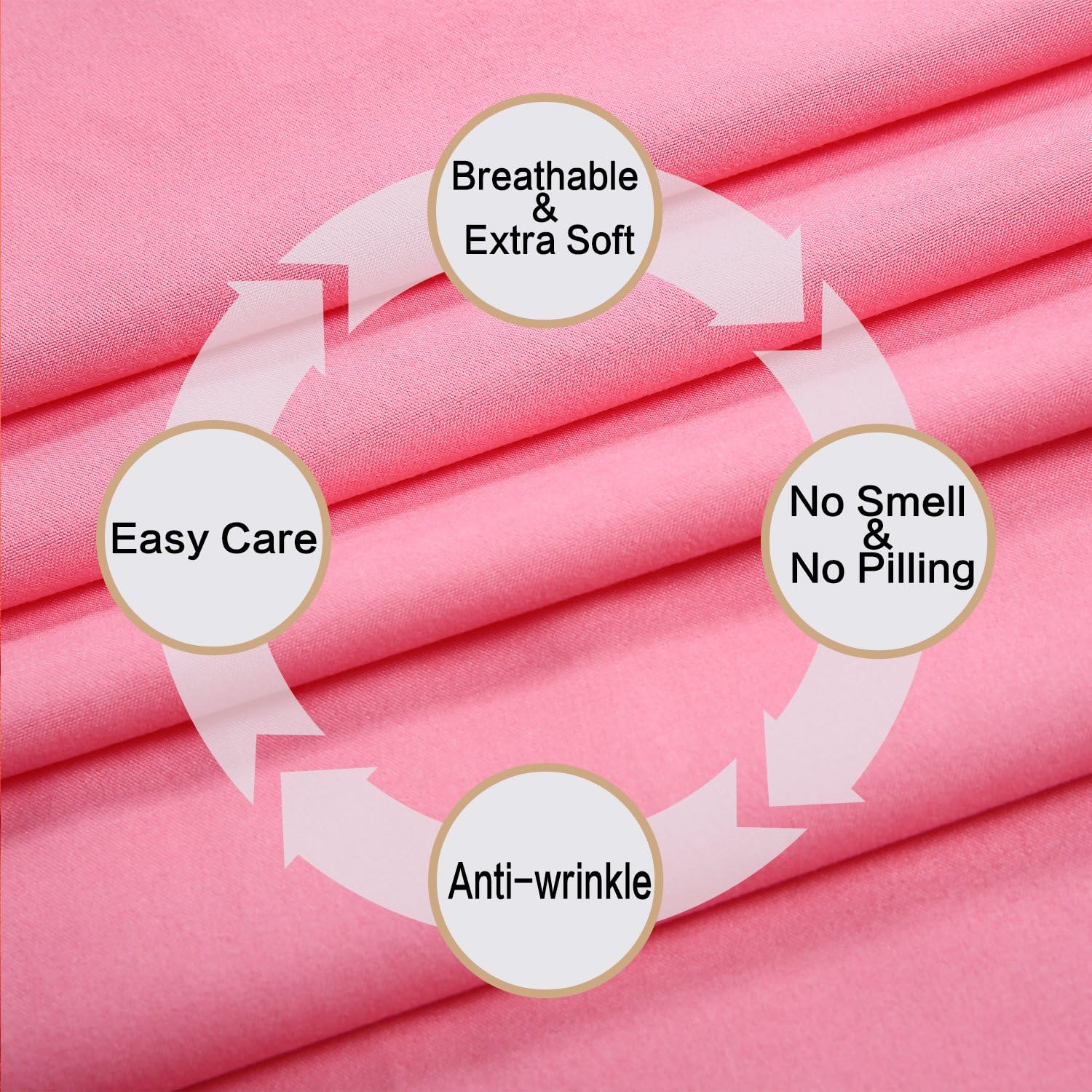 Best Season 3 Piece Twin Bed Sheet Set Peach Pink