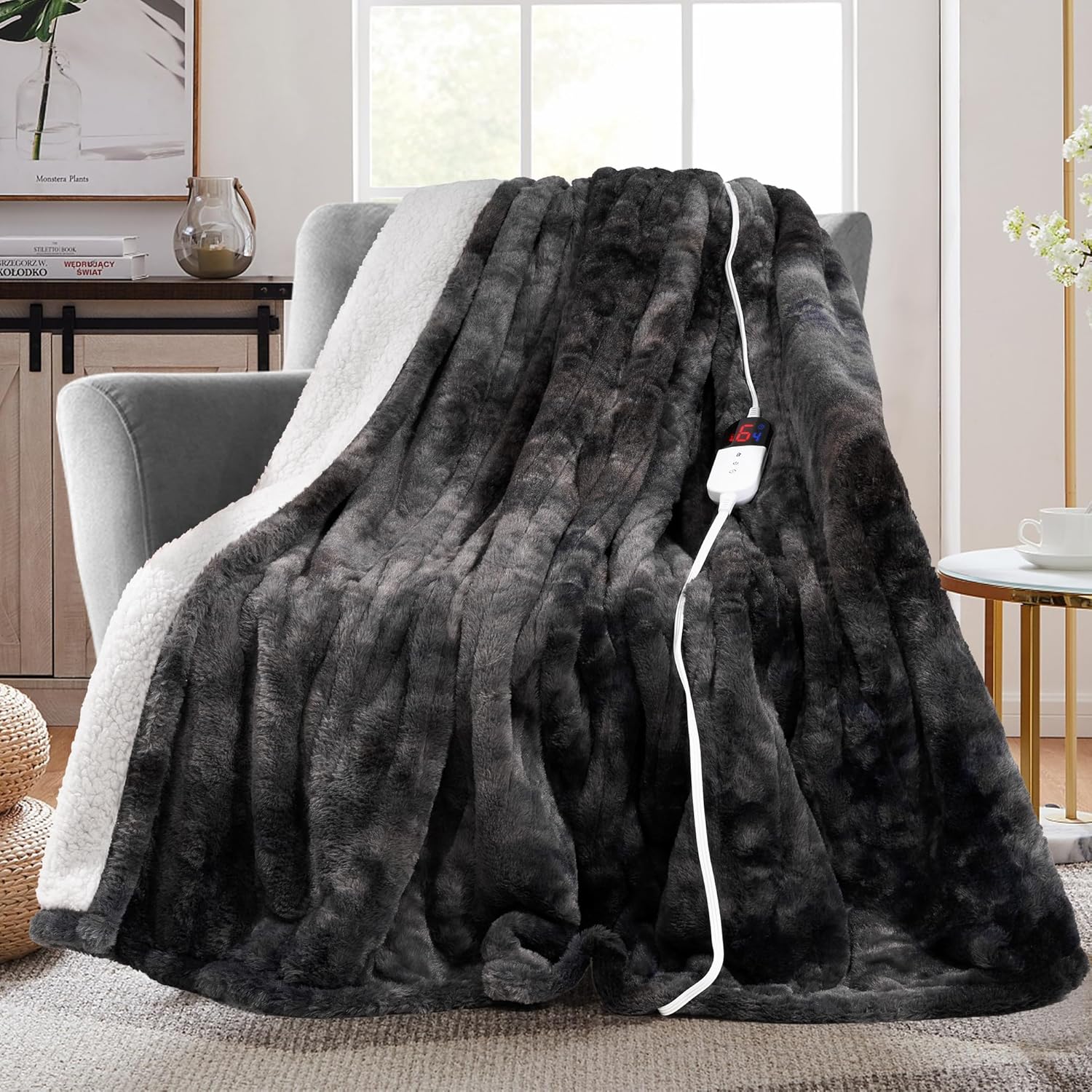 MAXEVE 6 Heat Level Electric Throw Blanket
