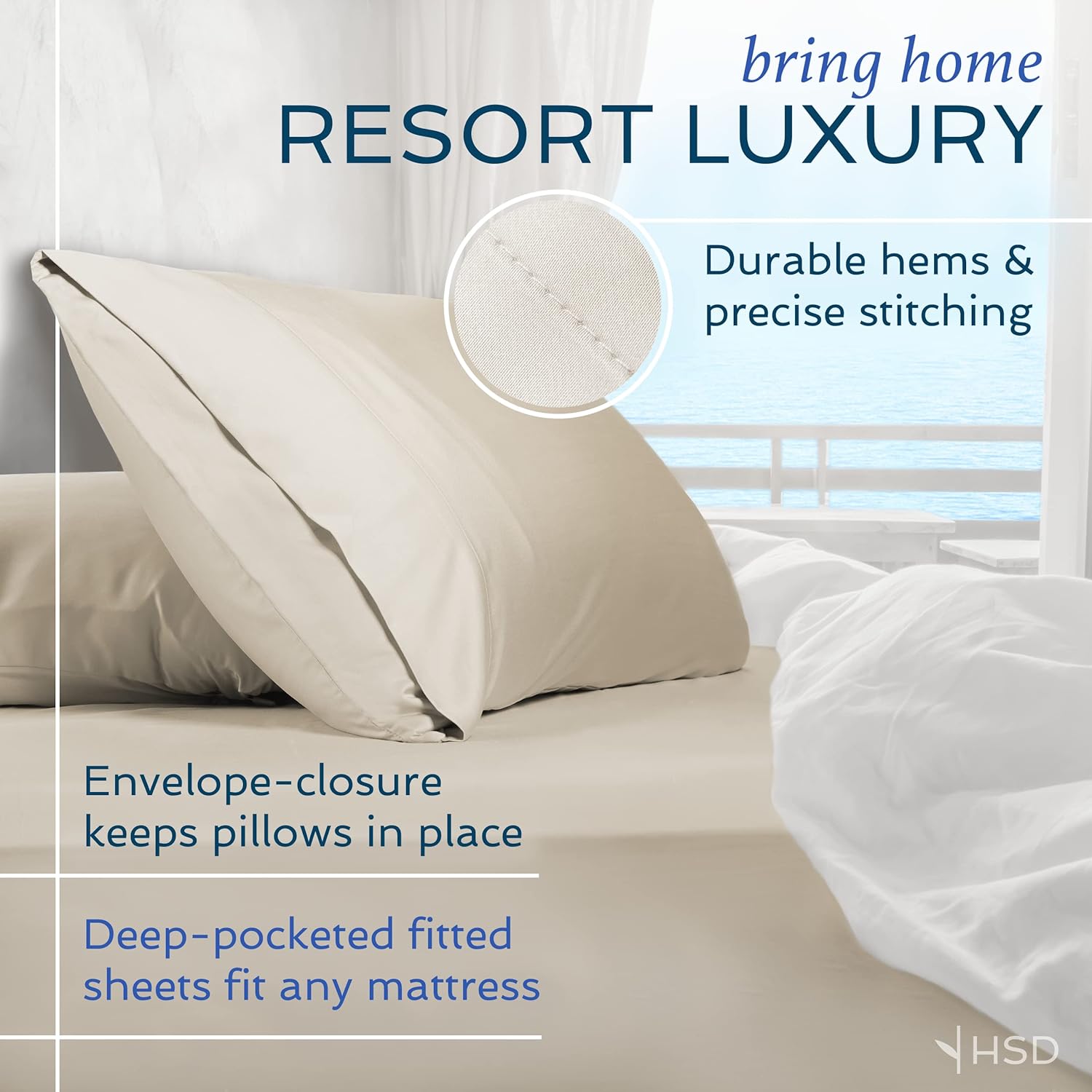 Hotel Sheets Direct Bamboo 3 Piece Bed Sheet Set Twin Size