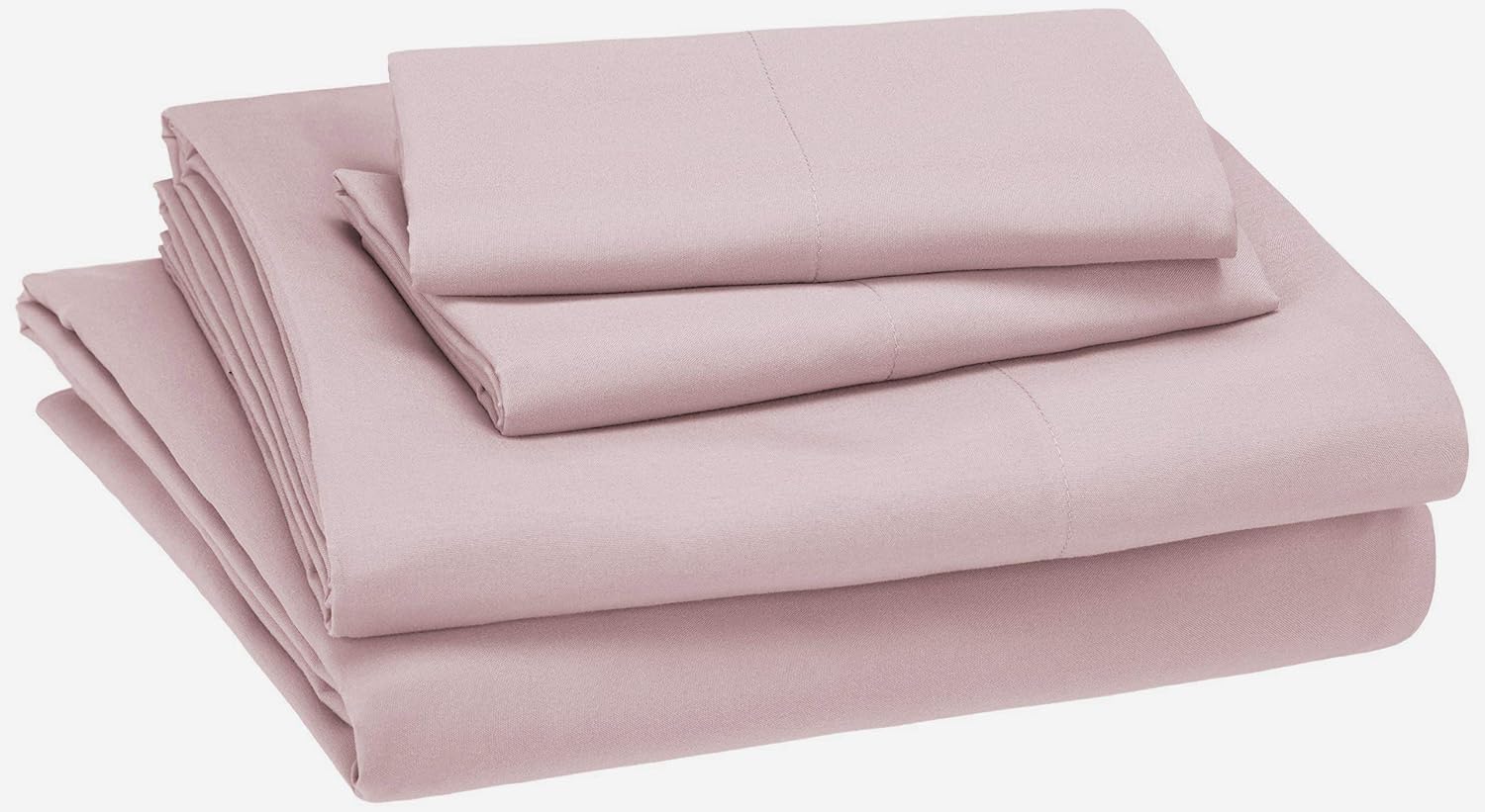 Amazon Basics Light Pink Full Sheet Set 4-Piece