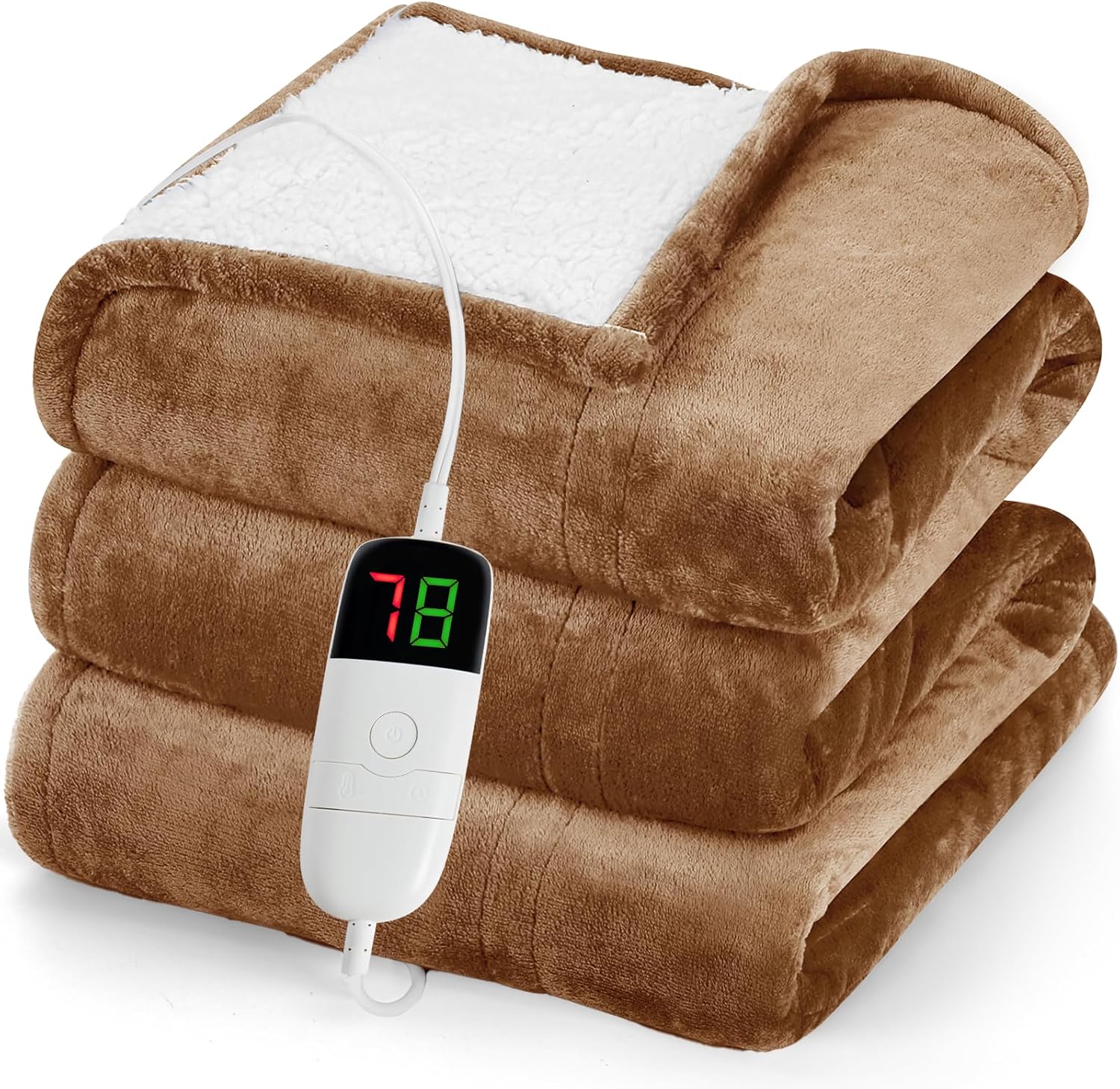 Greenoak Heated Blanket 50x60 10 Levels with Auto-Off Overheat Protection