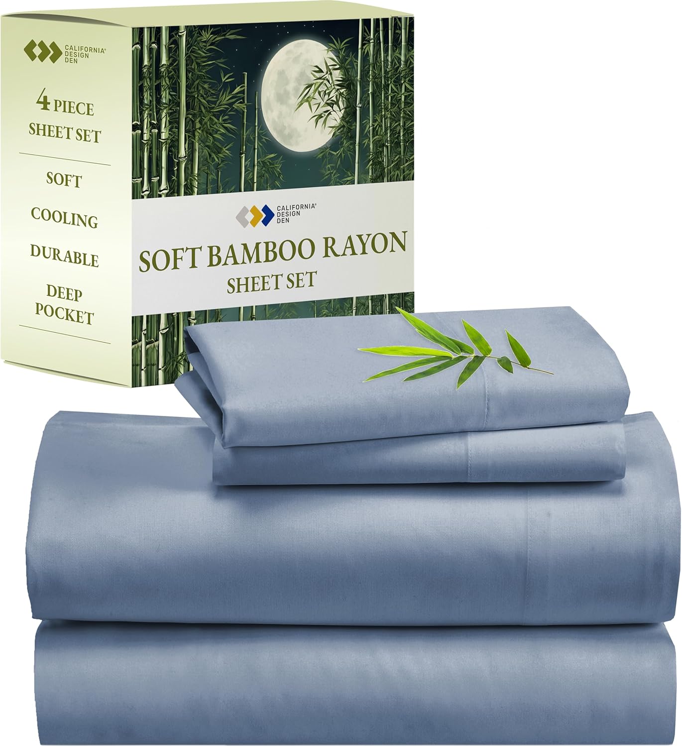 California Design Den Bamboo Rayon Sheets Queen Set